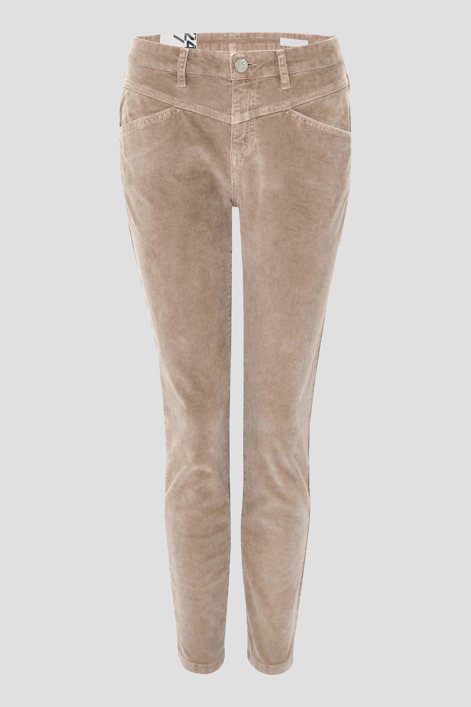 Bruine corduroy broek - Slim fit van Opus voor Dames
