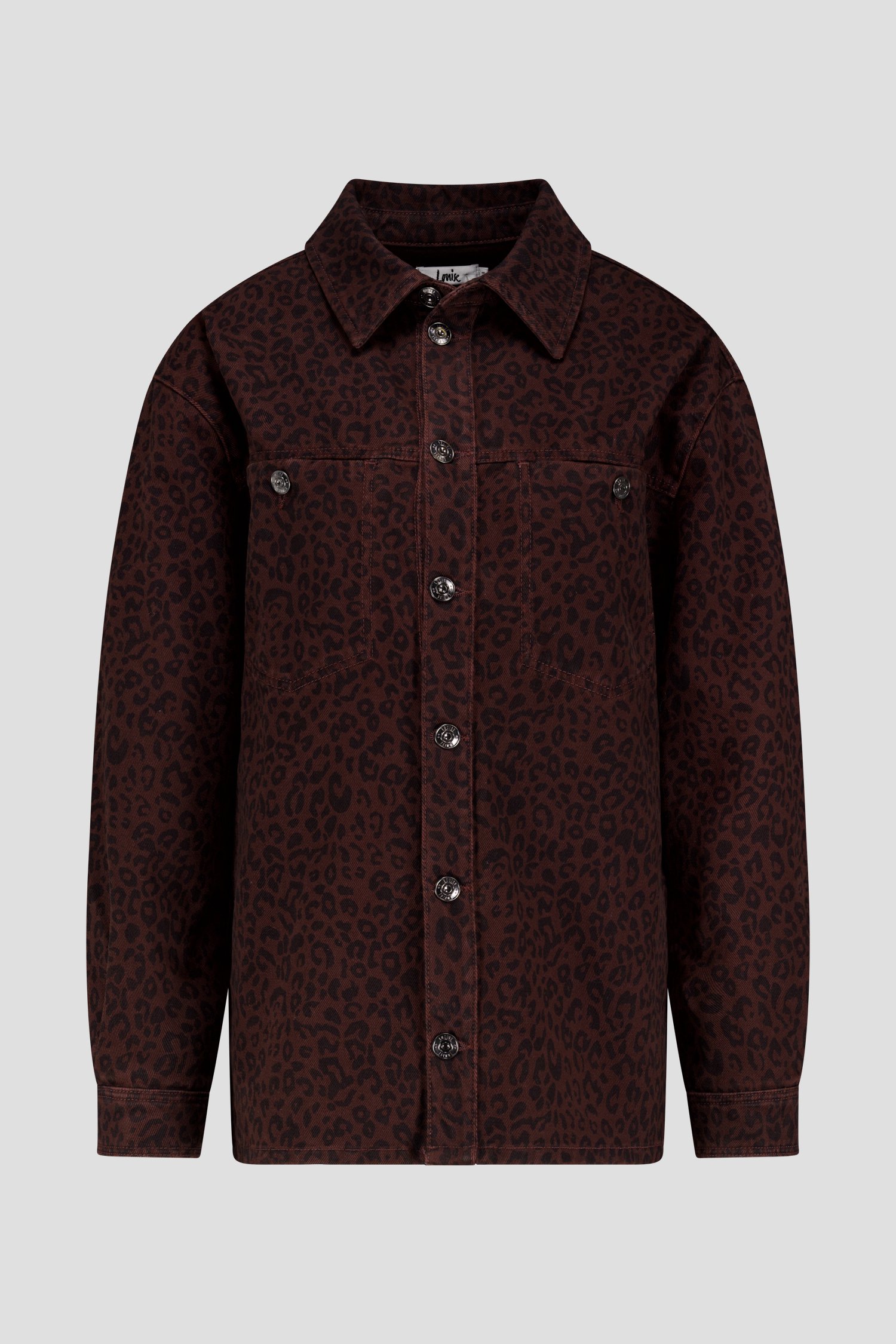 Productfoto 1 van Bruine jeansvest met luipaardprint door Louise voor Dames