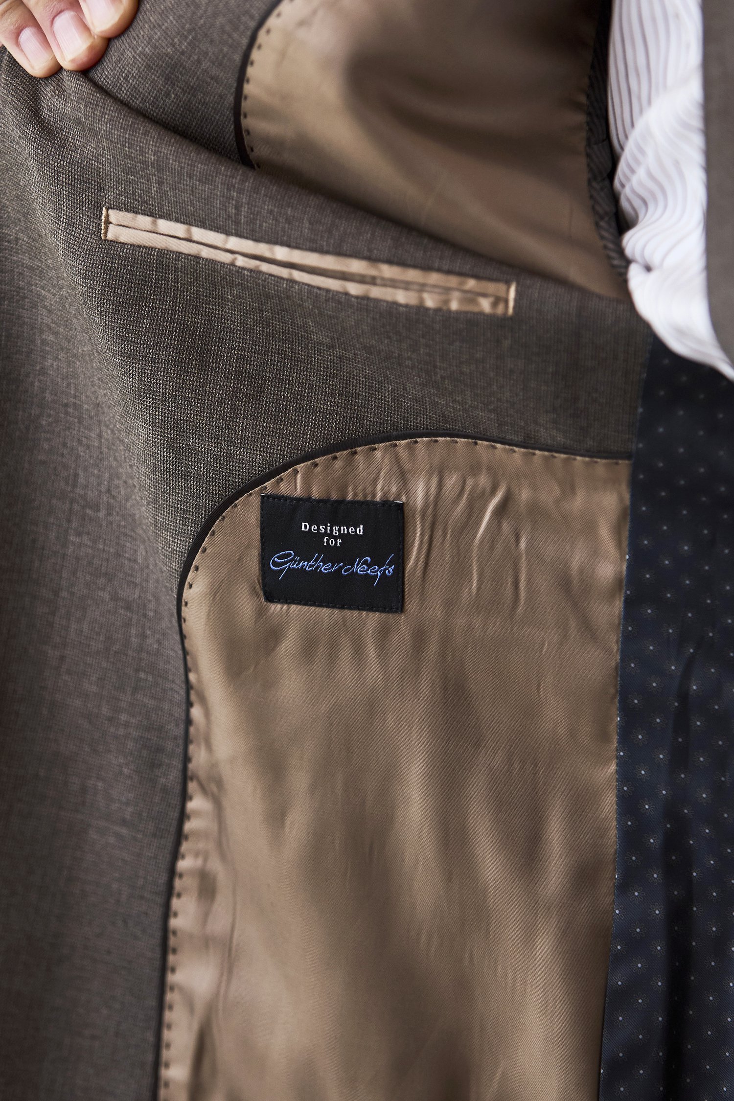 Extra foto 3 van Bruine kostuumvest - slim fit door Dansaert Black voor Heren