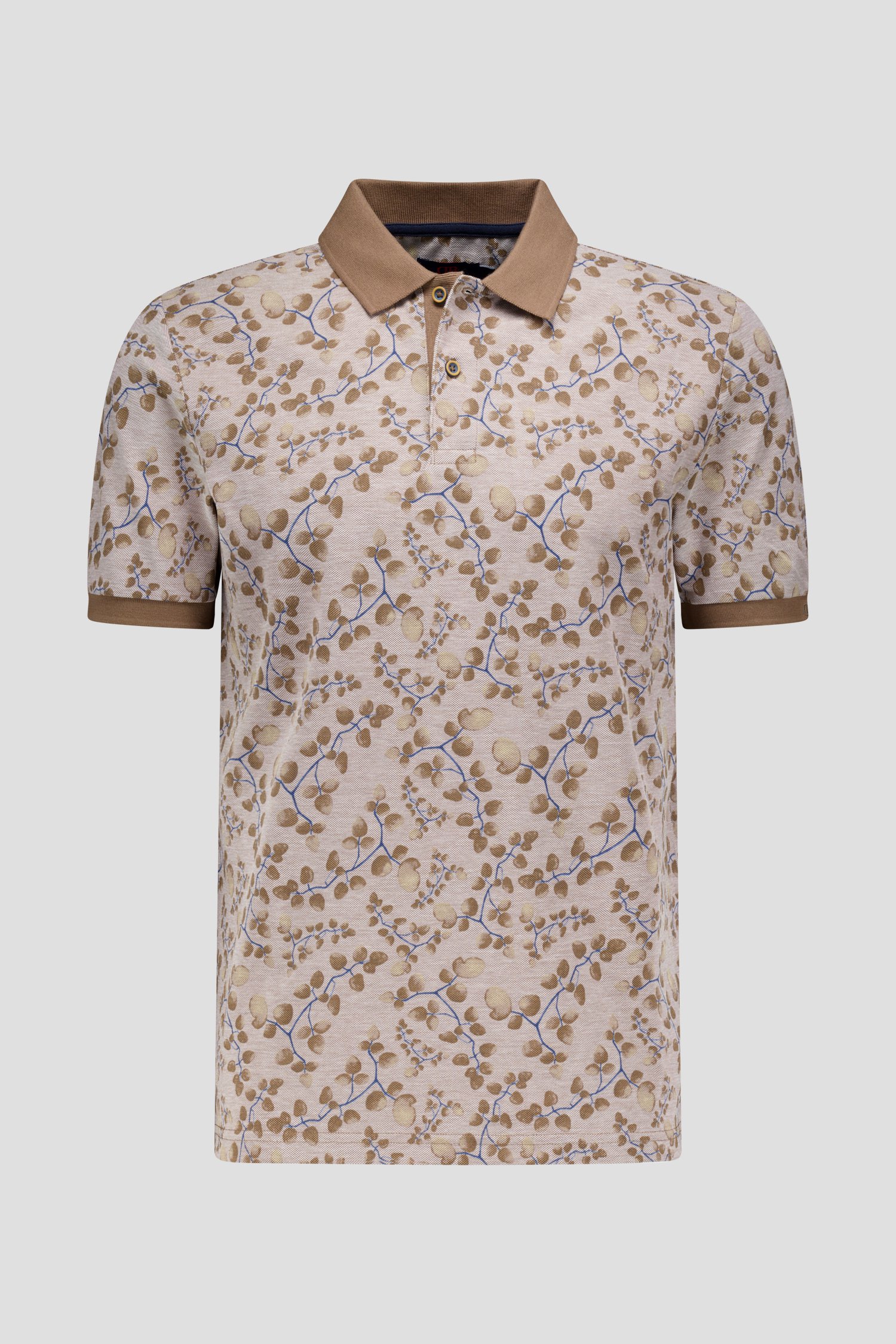 Productfoto 1 van Bruine polo met print  door Dansaert Blue voor Heren