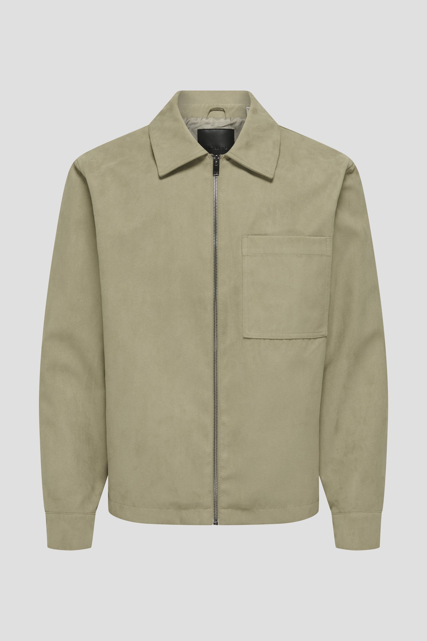 Photo produit 1 de Cardigan beige en faux-daim de Only & Sons pour Hommes