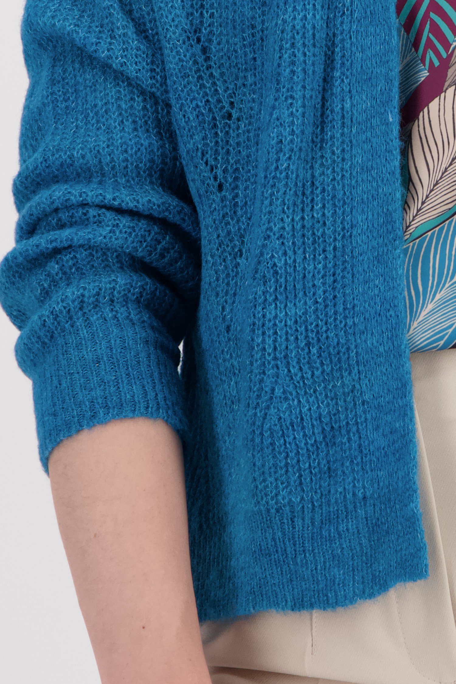 Cardigan bleu, avec laine de More & More pour Femmes