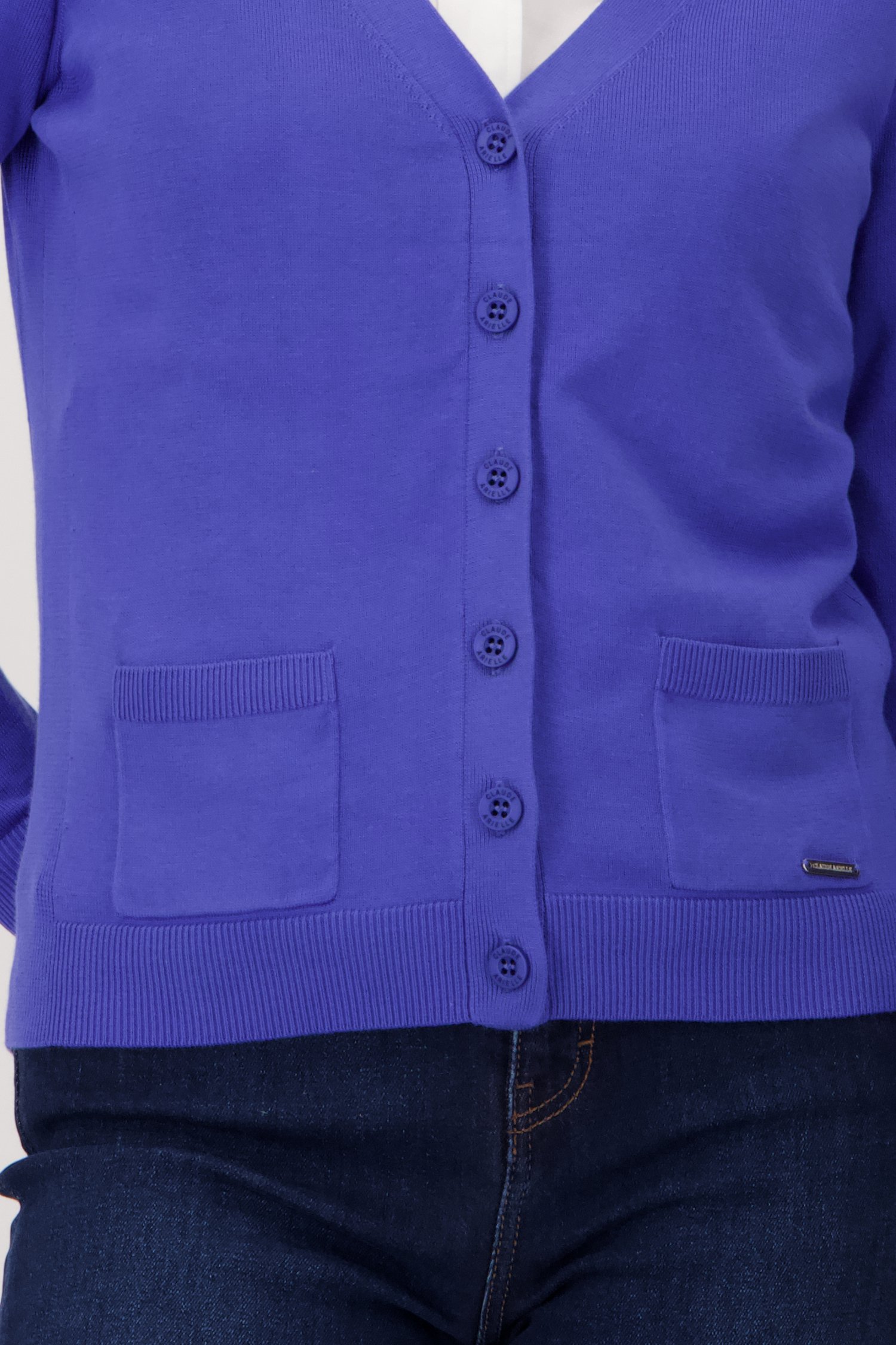 Cardigan bleu de Claude Arielle pour Femmes