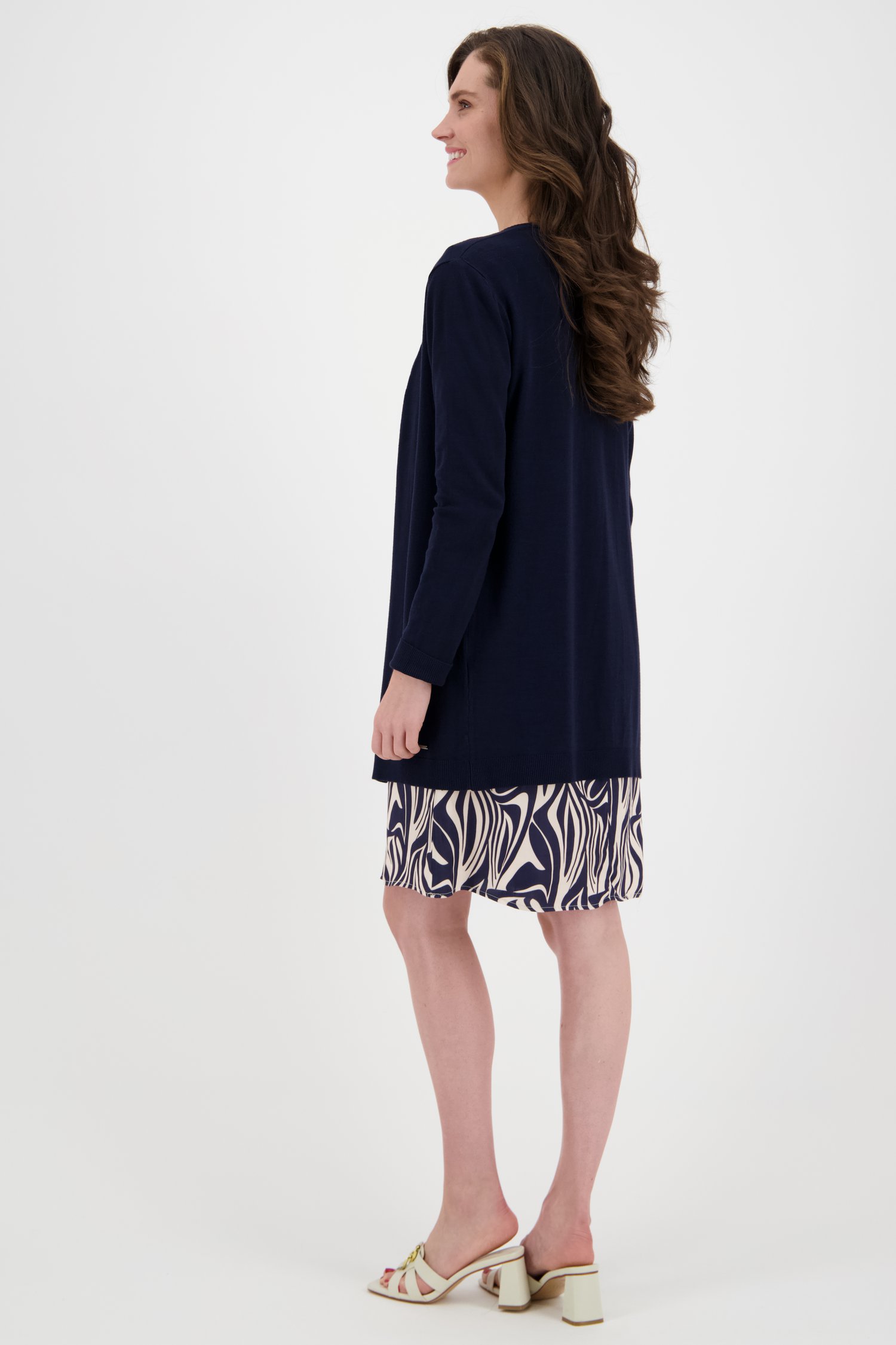Cardigan bleu foncé de More & More pour Femmes