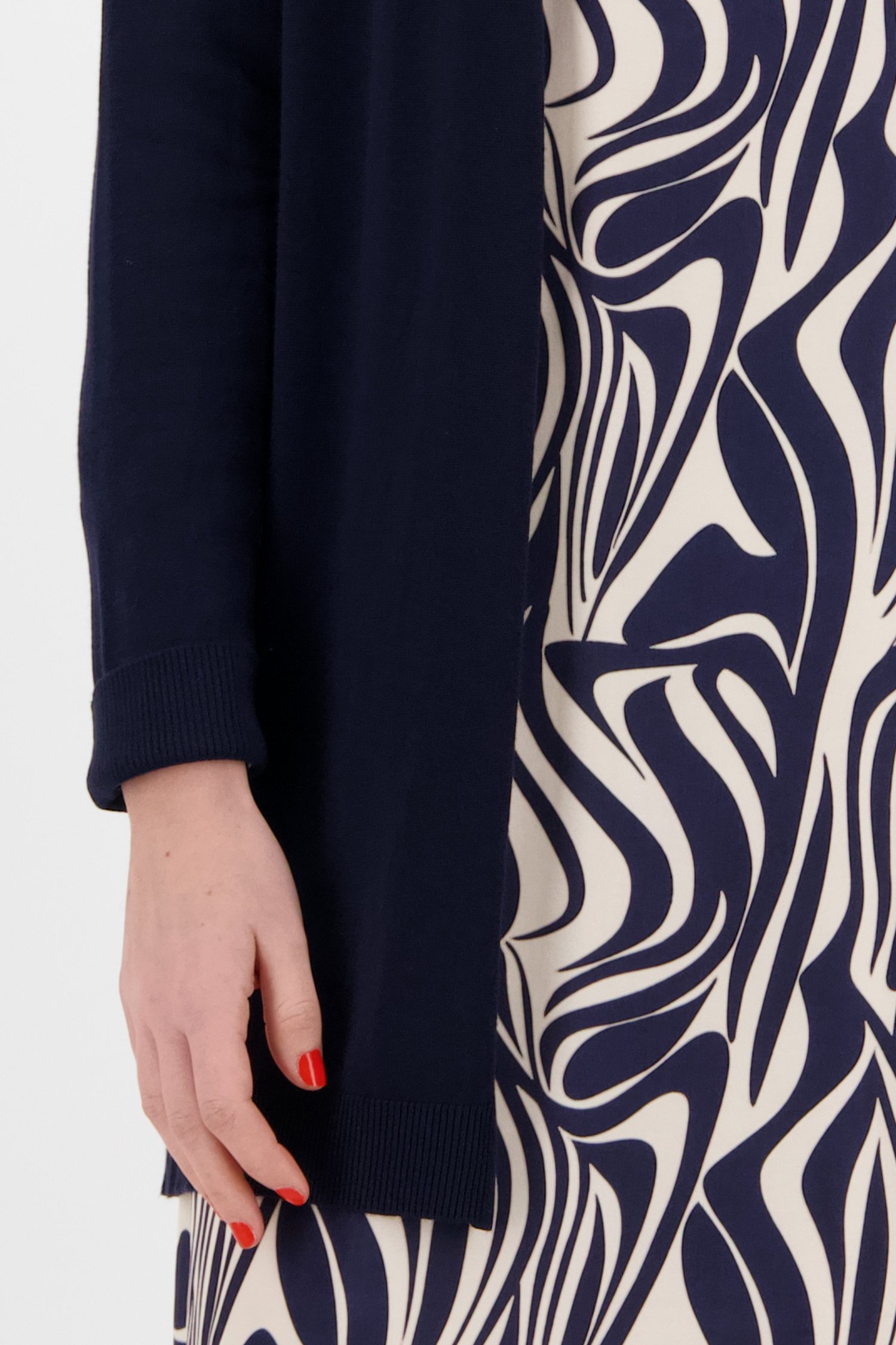 Cardigan bleu foncé de More & More pour Femmes