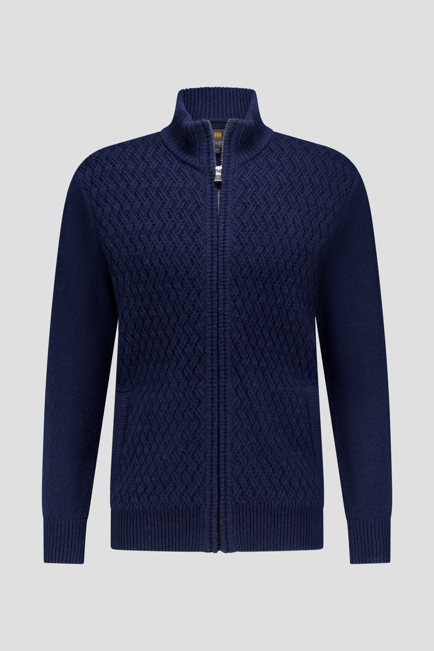 Photo produit 1 de Cardigan bleu marine zippé de Ravøtt pour Hommes