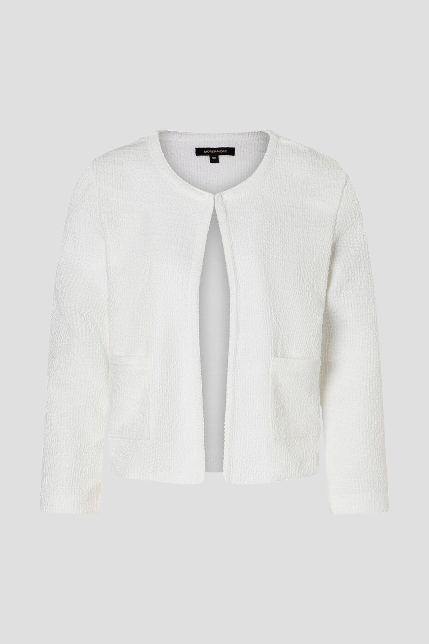 Cardigan bouclé écru de More & More pour Femmes