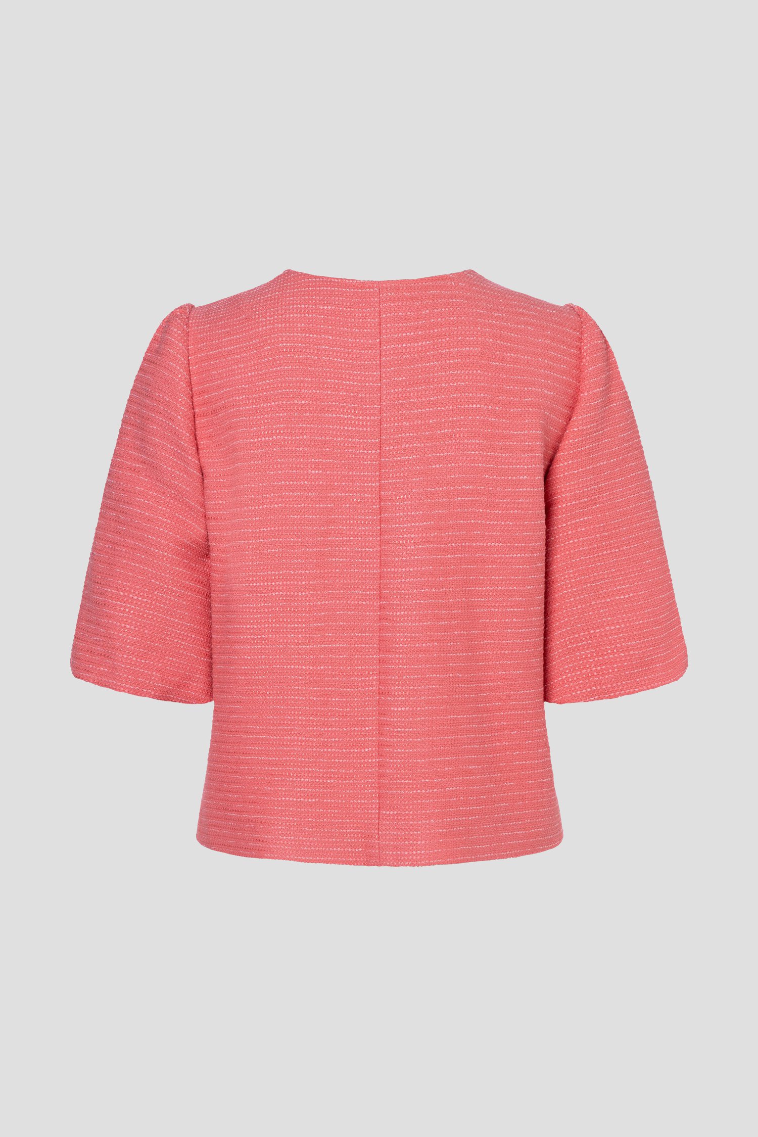 Photo produit 2 de Cardigan bouclé rose à manches courtes de More & More pour Femmes