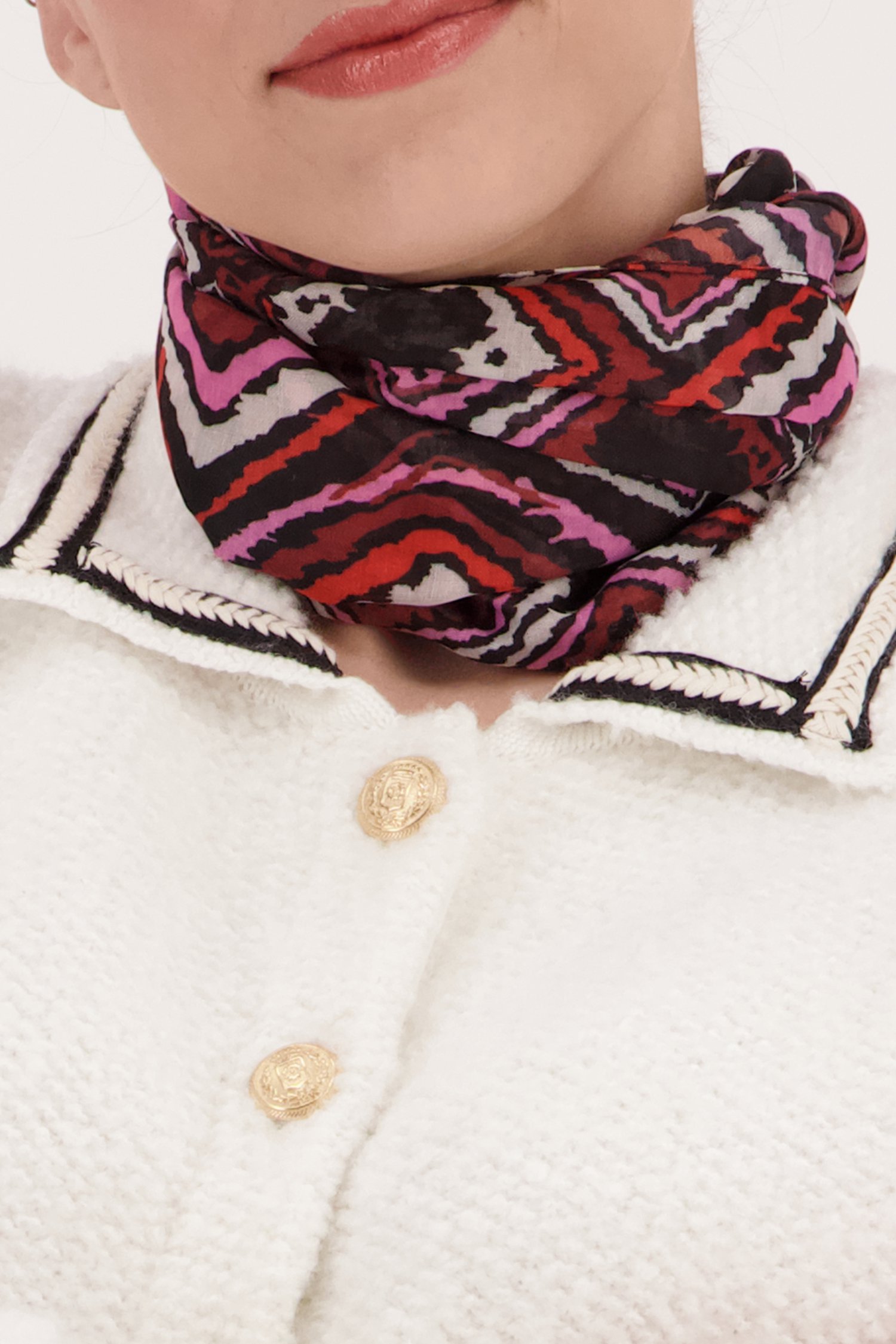 Cardigan court blanc de More & More pour Femmes