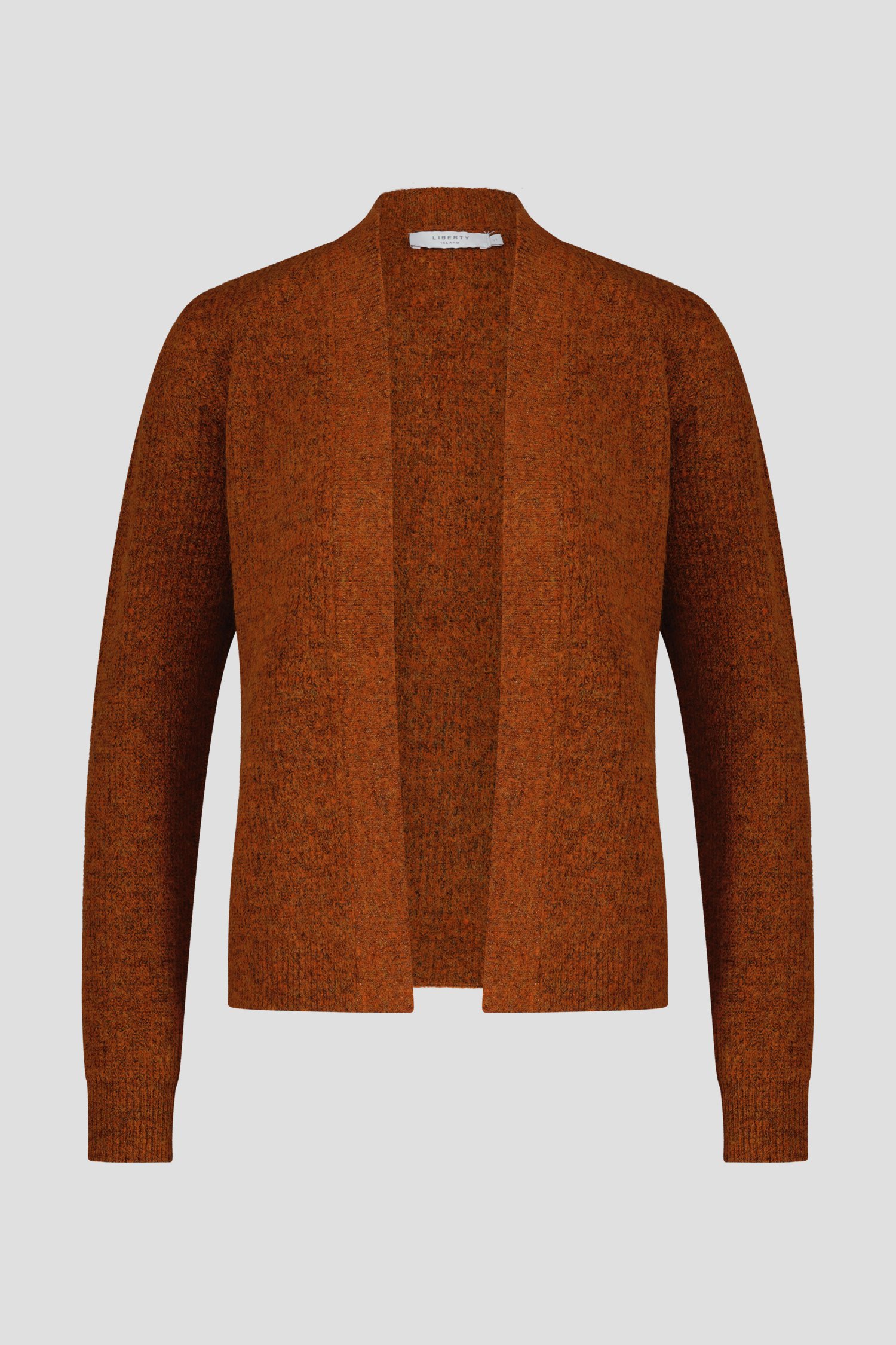 Cardigan court brun-orange de Liberty Island pour Femmes