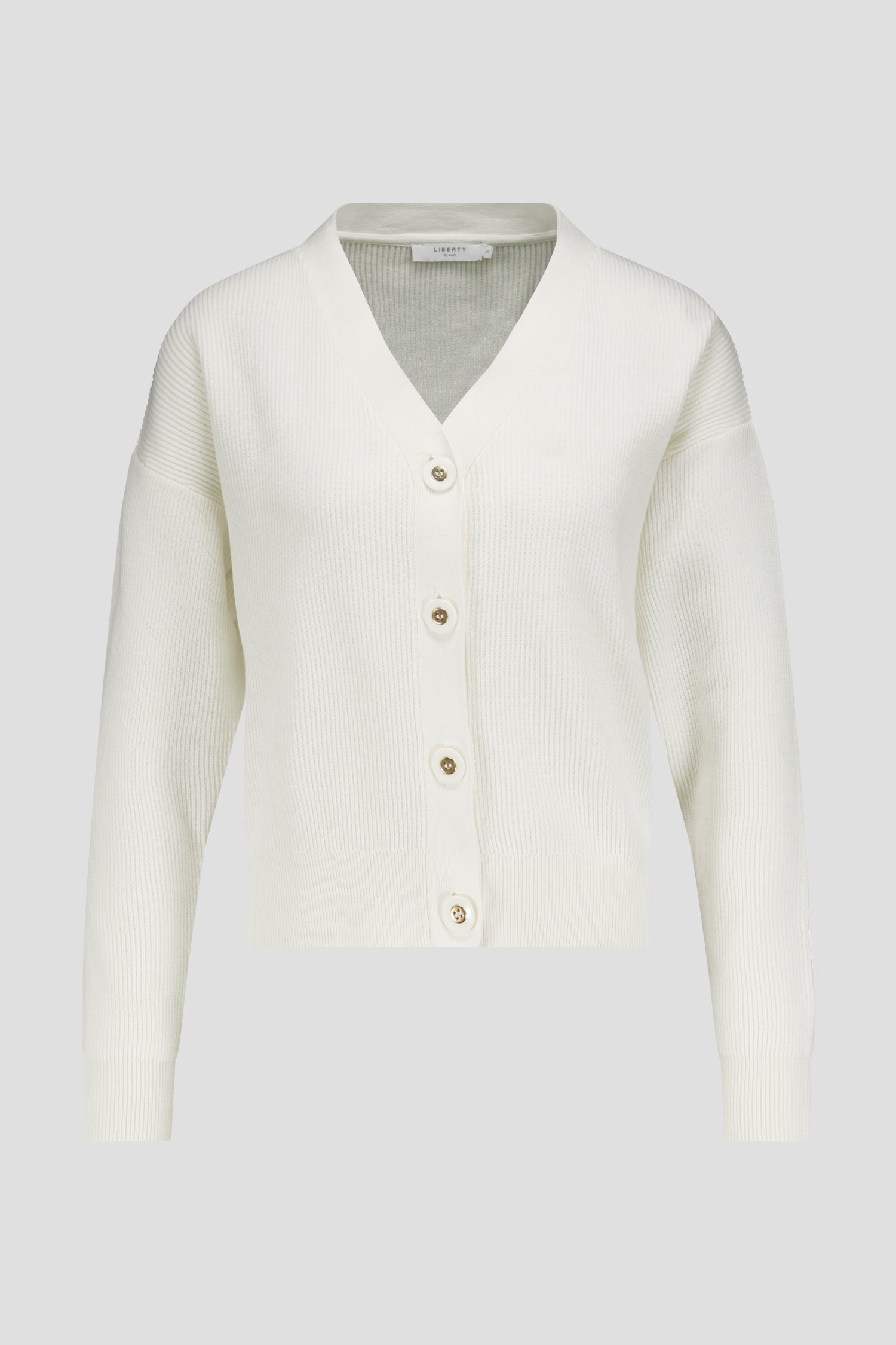 Cardigan court écru de Liberty Island pour Femmes