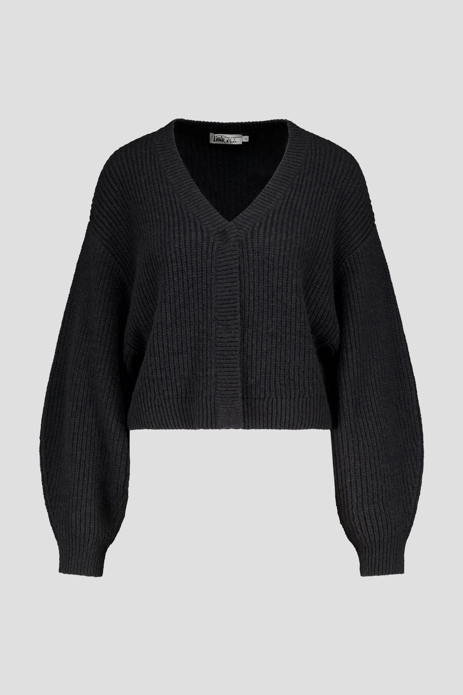 Cardigan court gris foncé - Louise x Tine de Louise pour Femmes