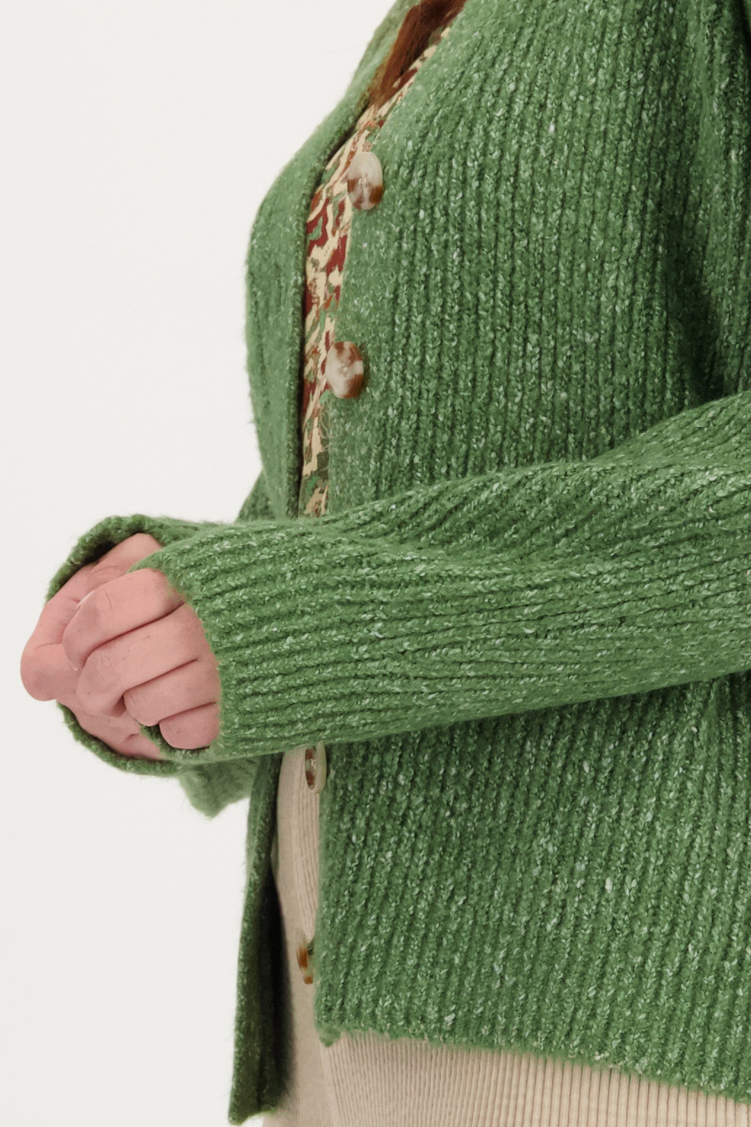 Cardigan doux vert foncé de Libelle pour Femmes