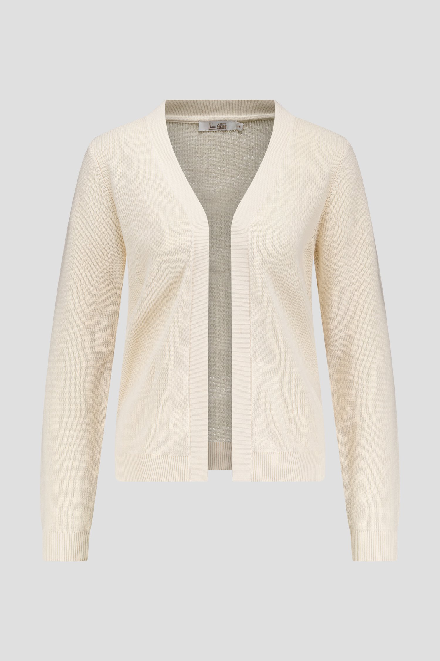 Cardigan écru côtelé sans boutons de Liberty Loving nature pour Femmes