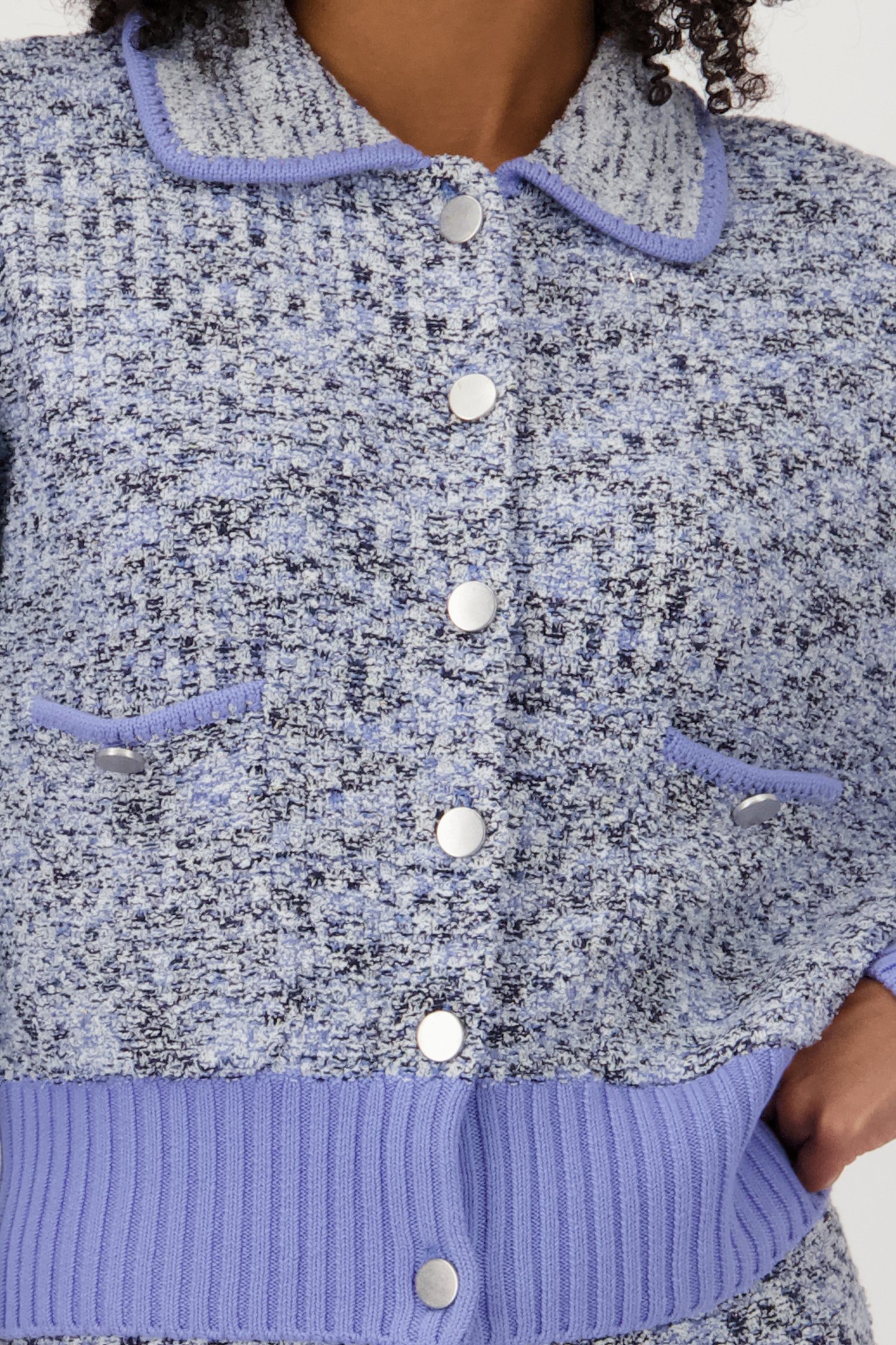 Cardigan en maille bleu clair de Louise pour Femmes