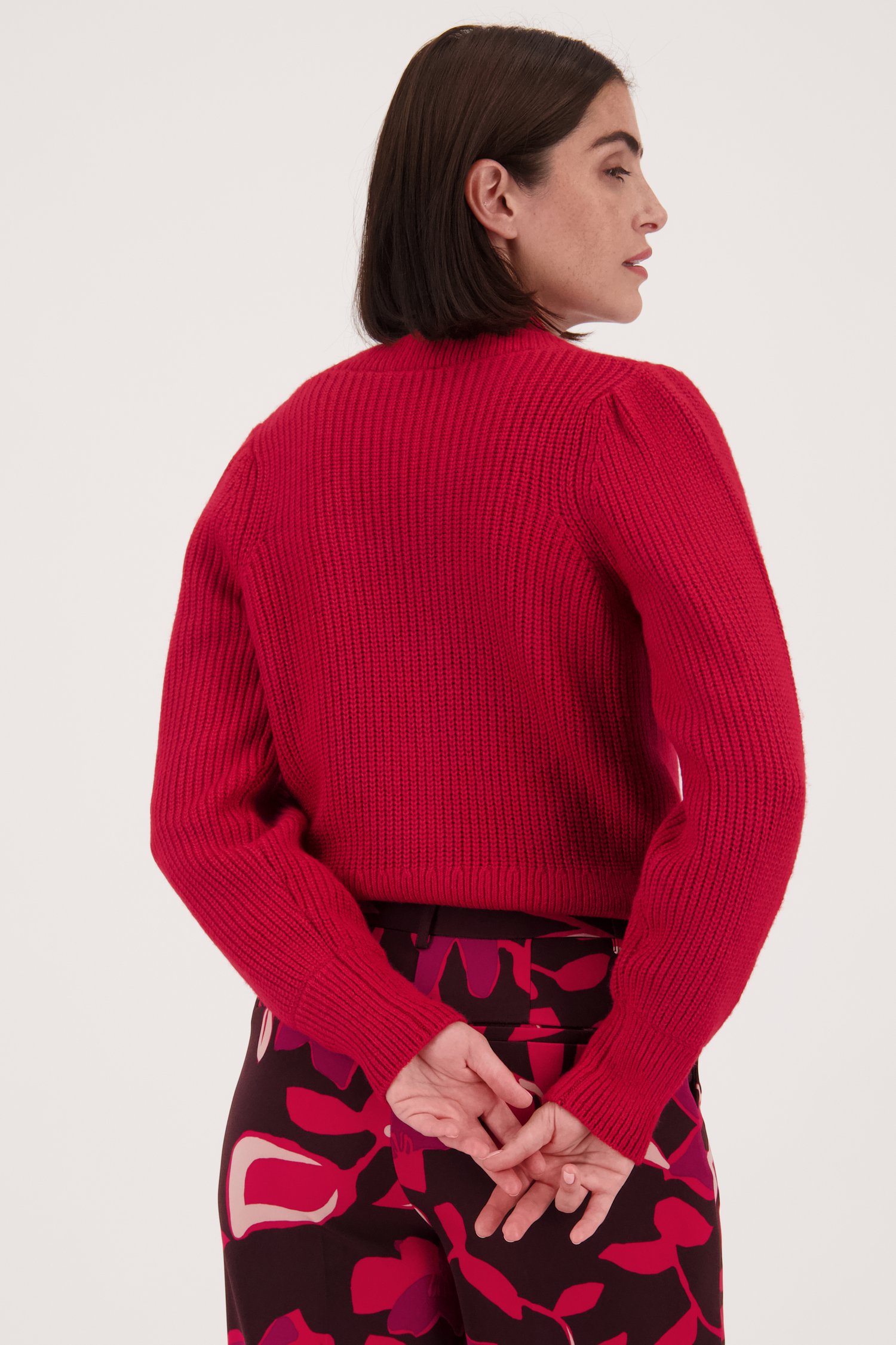 Cardigan en tricot - fuchsia foncé de D'Auvry pour Femmes