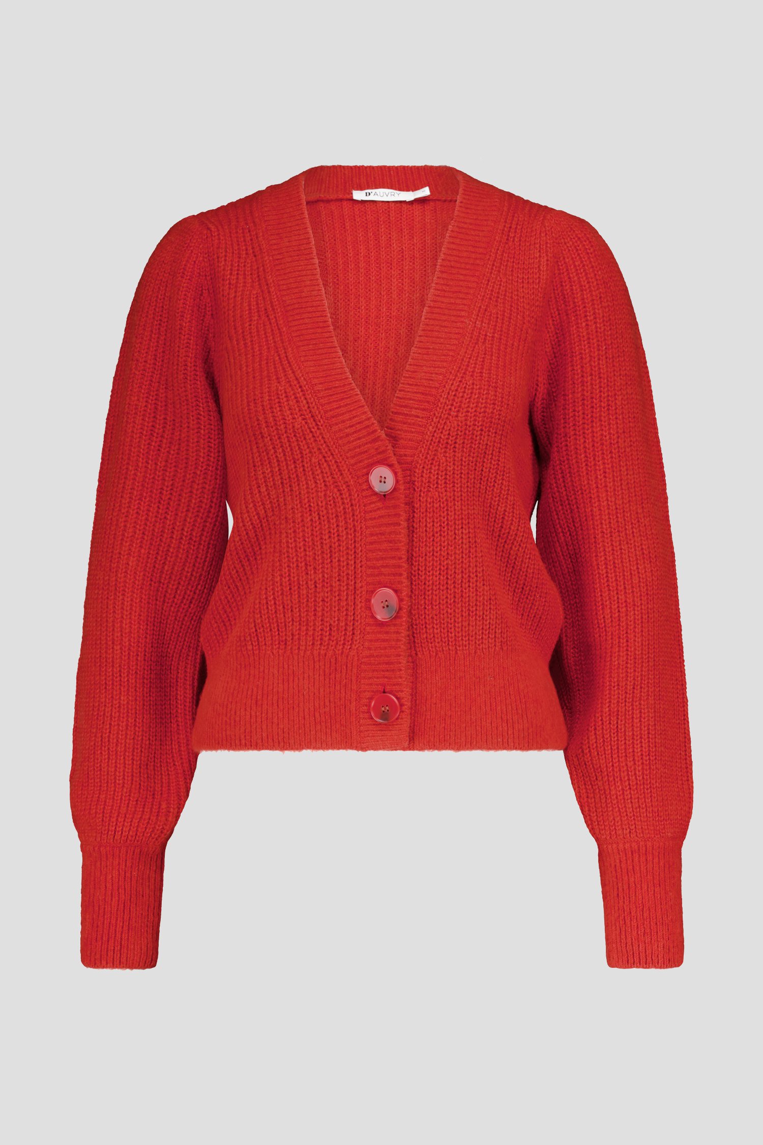 Cardigan en tricot - rouge de D'Auvry pour Femmes