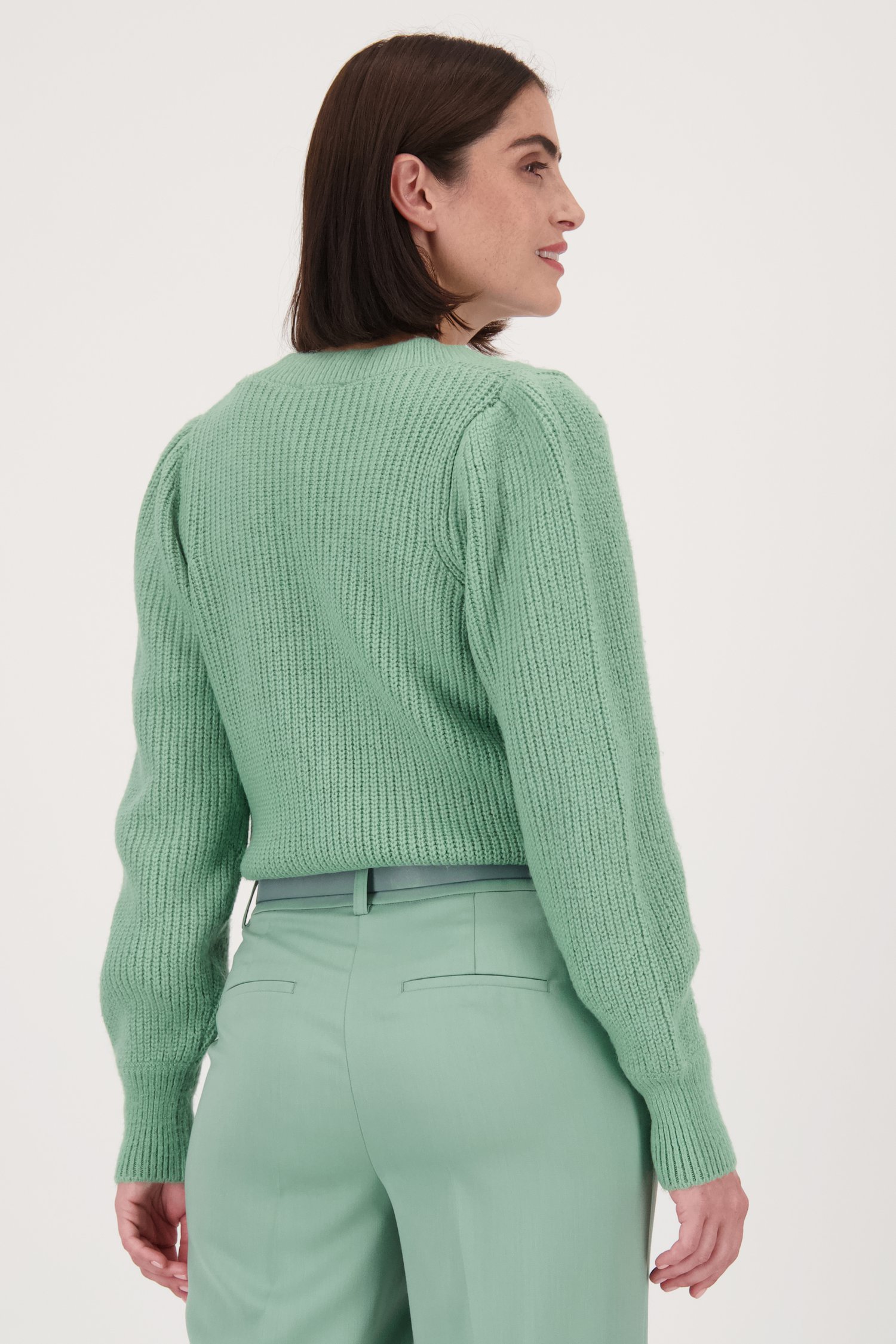 Cardigan en tricot - vert clair de D'Auvry pour Femmes