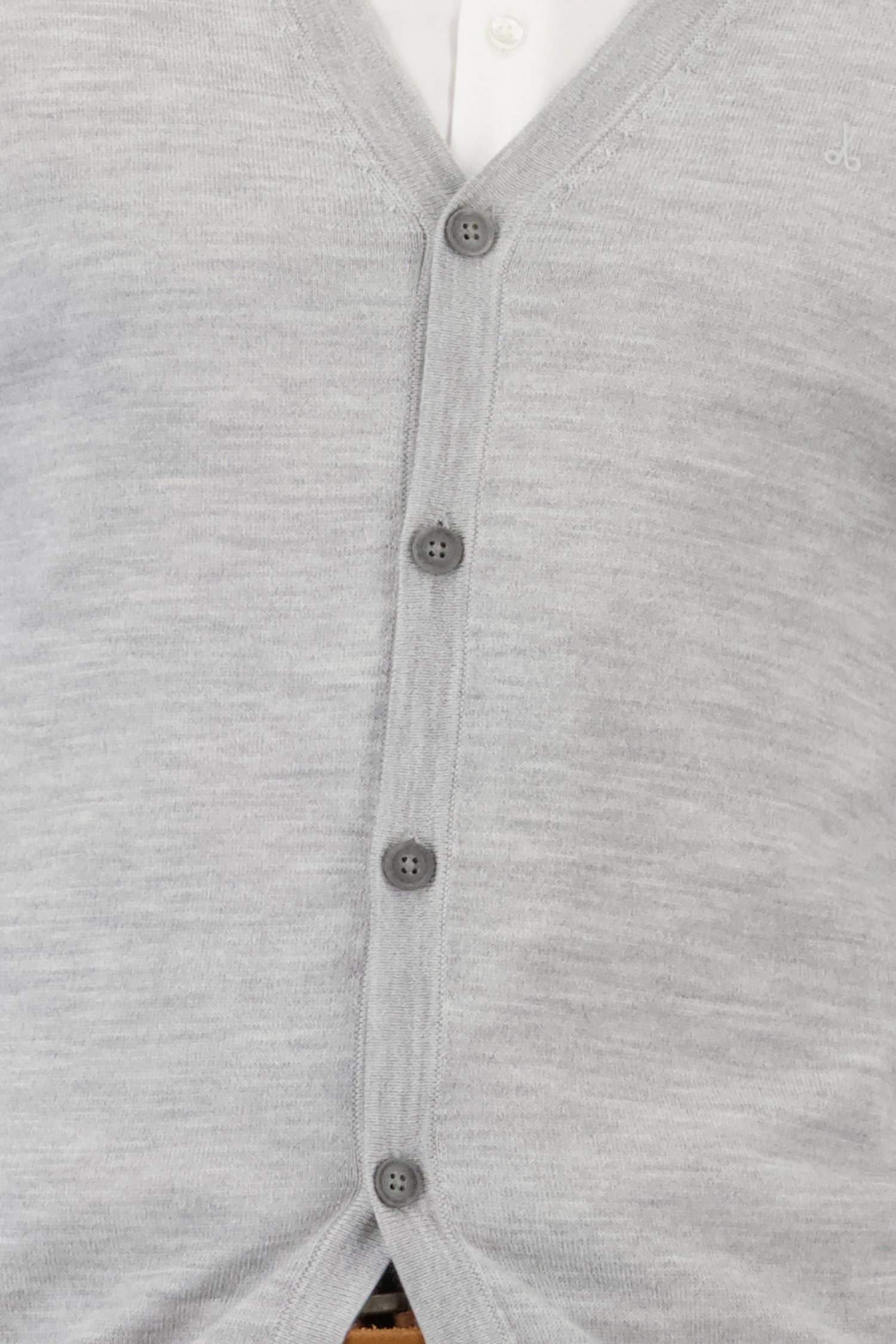 Cardigan fin tricoté gris clair de Dansaert Black pour Hommes