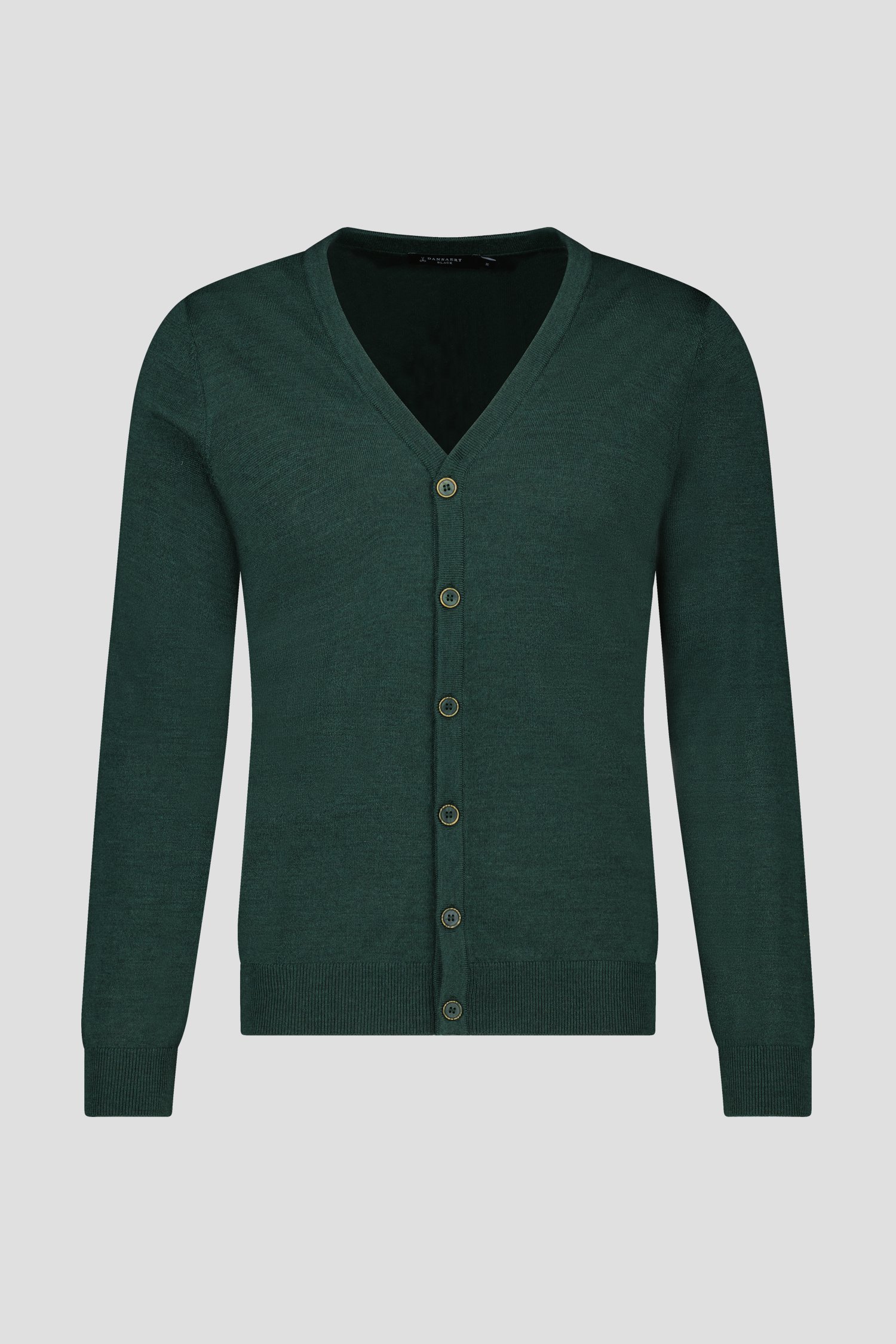 Cardigan fin vert foncé de Dansaert Black pour Hommes