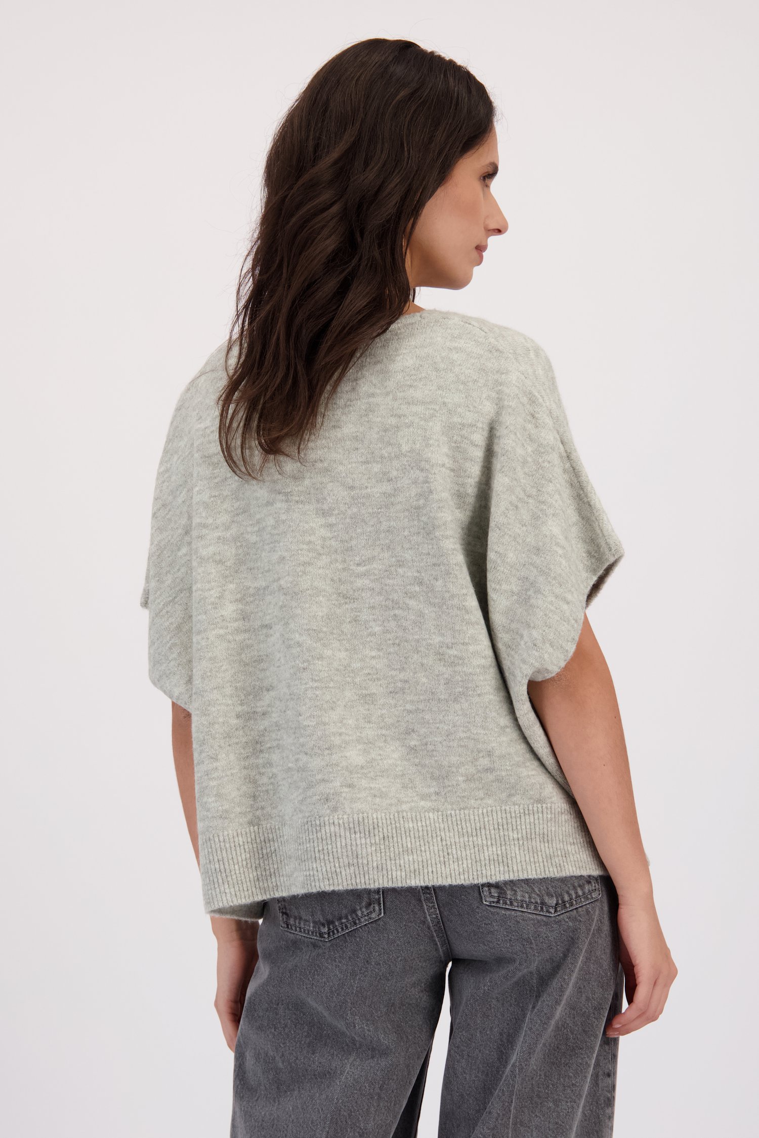 Le dos de Cardigan gris oversize de Louise pour Femmes