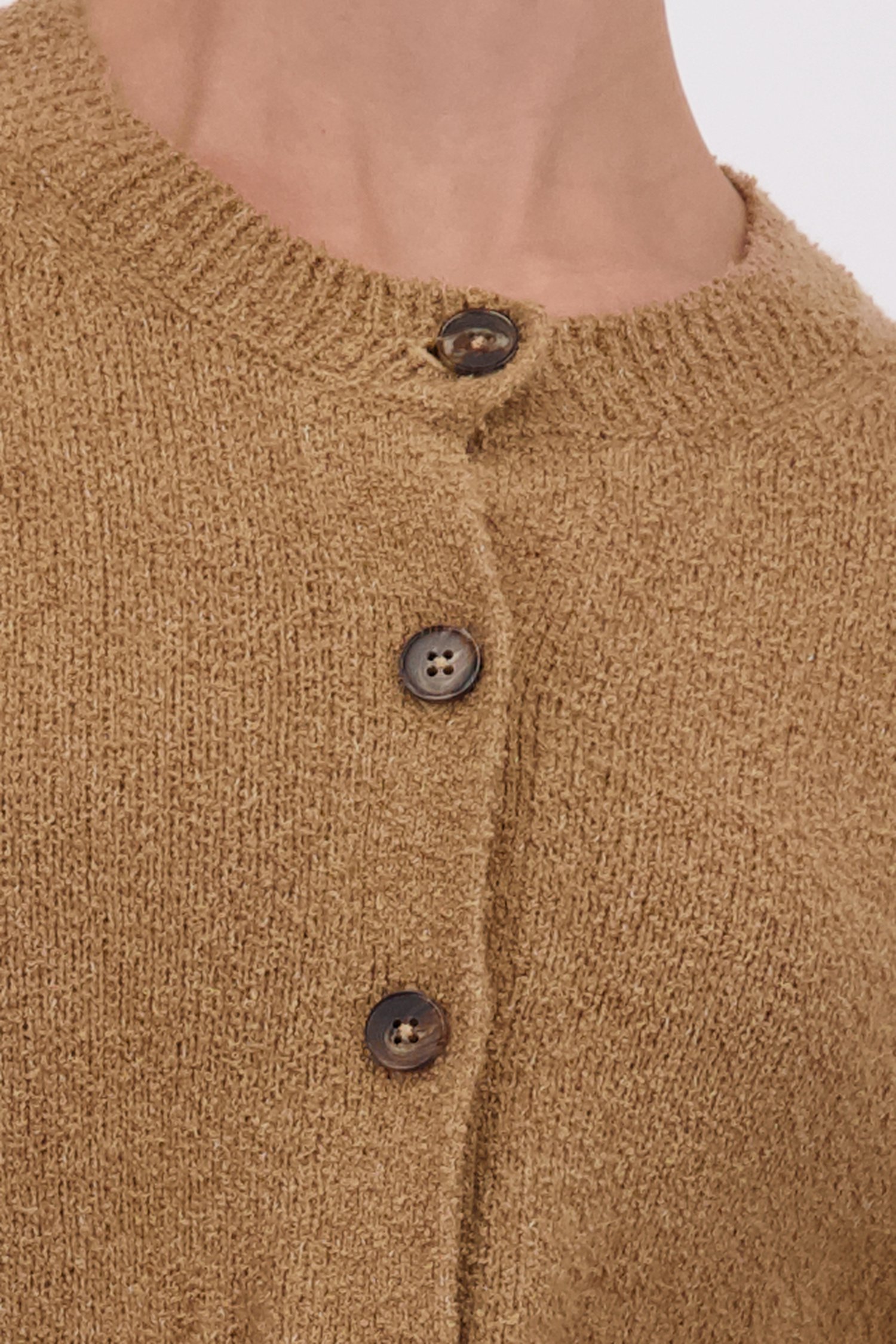 Détail de Cardigan marron à boutons de Marc O'Polo pour Femmes