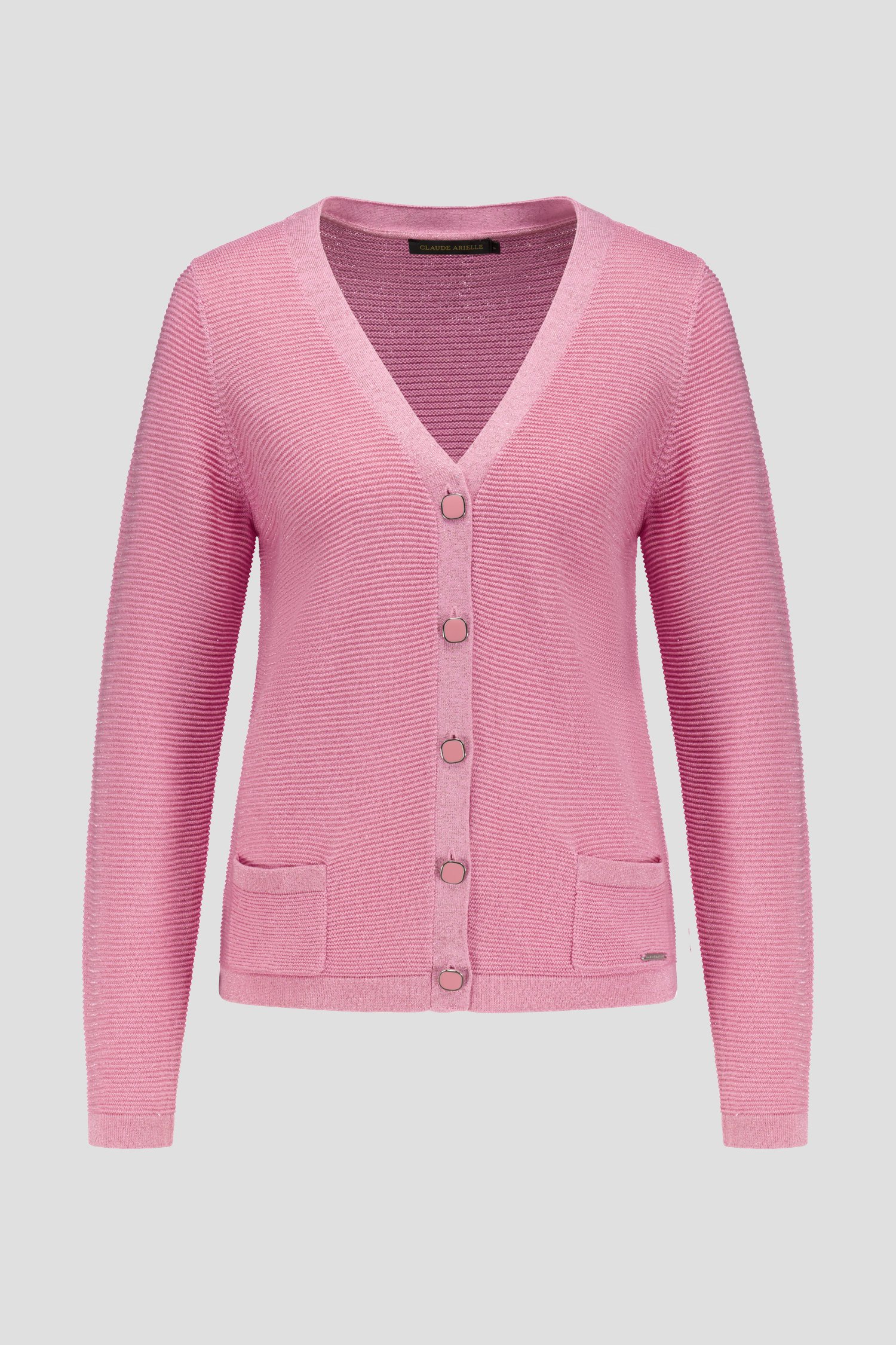 Cardigan rose clair scintillant de Claude Arielle pour Femmes