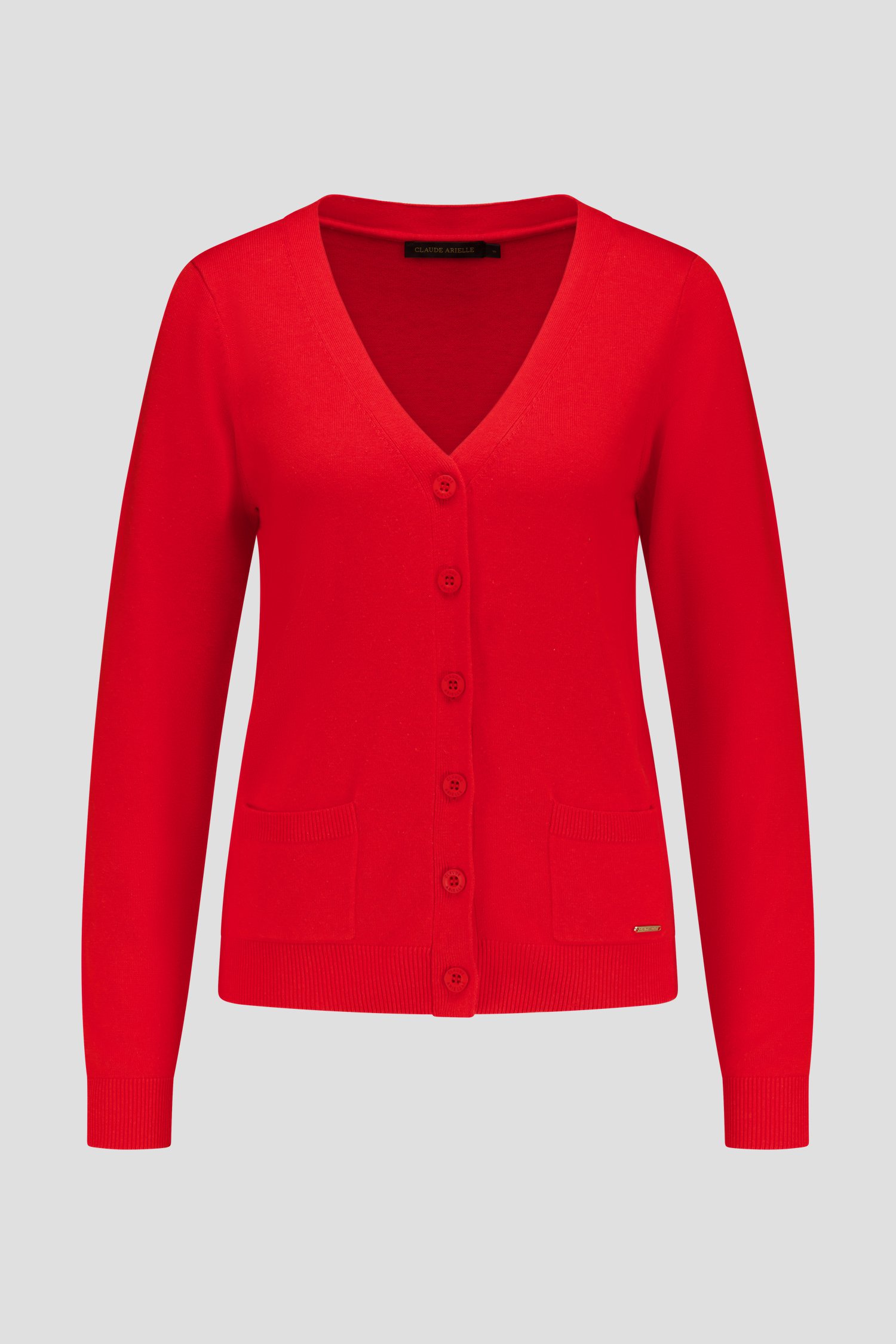 Cardigan rouge de Claude Arielle pour Femmes
