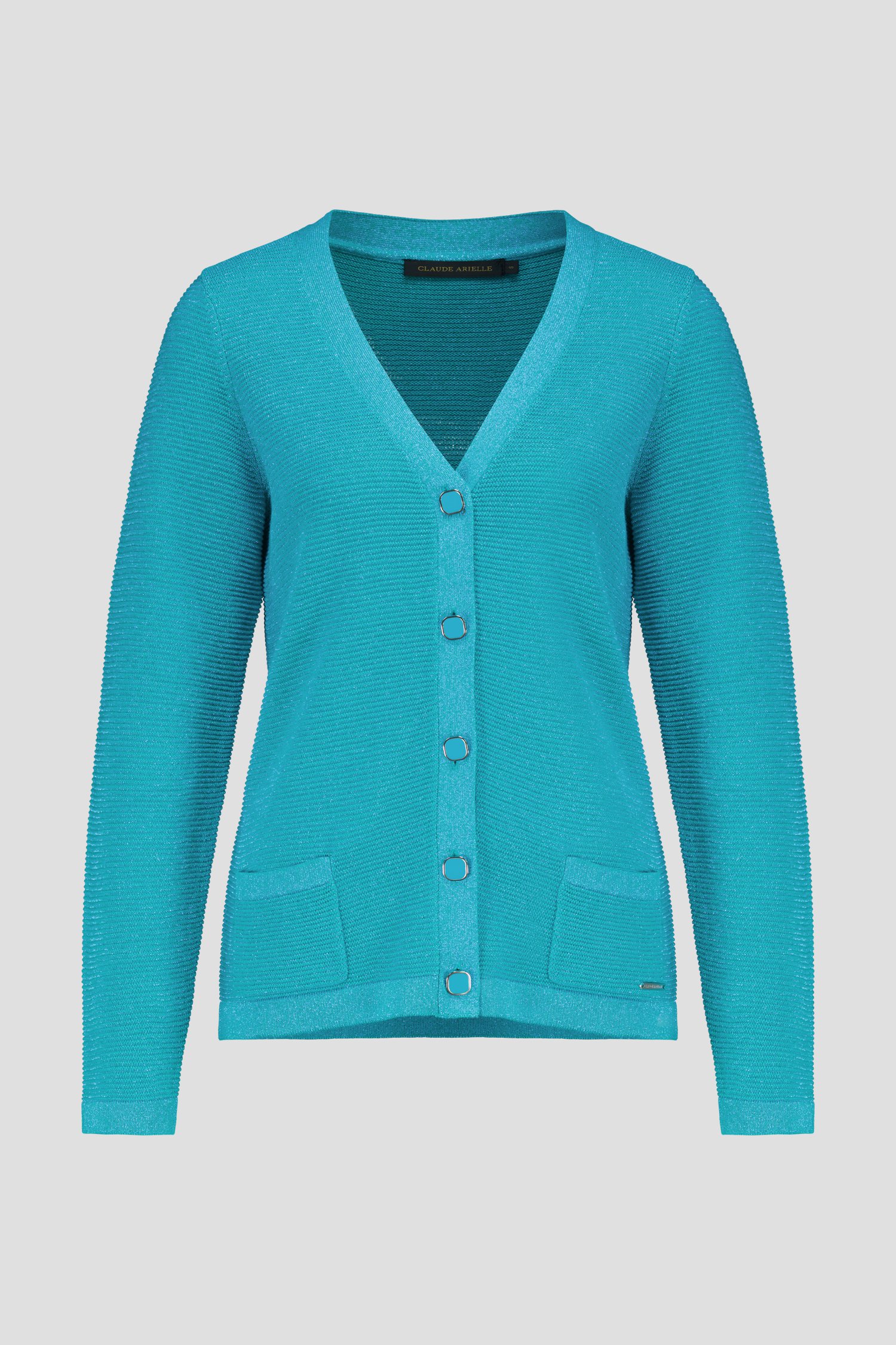 Cardigan turquoise scintillant de Claude Arielle pour Femmes