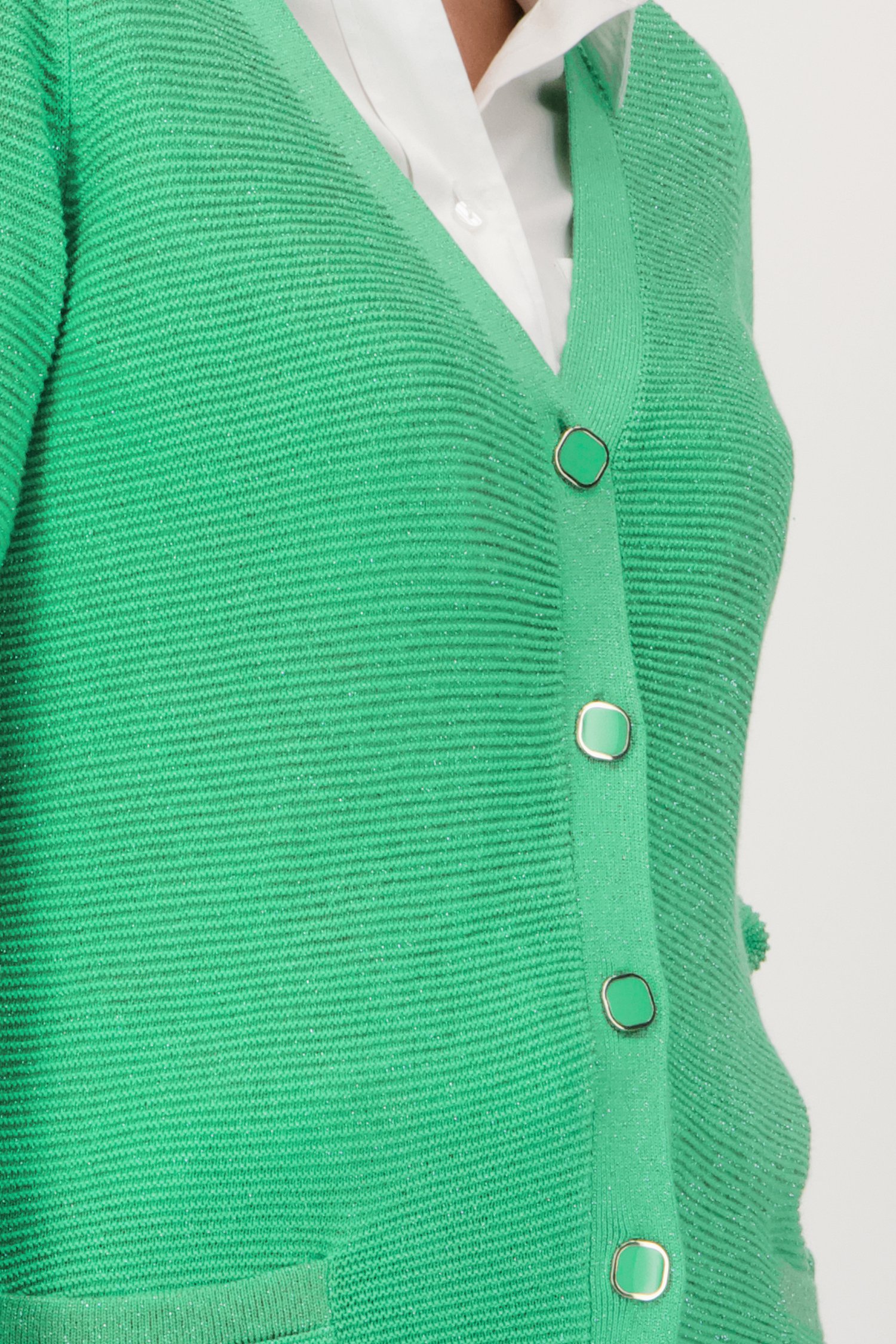 Cardigan vert scintillant de Claude Arielle pour Femmes