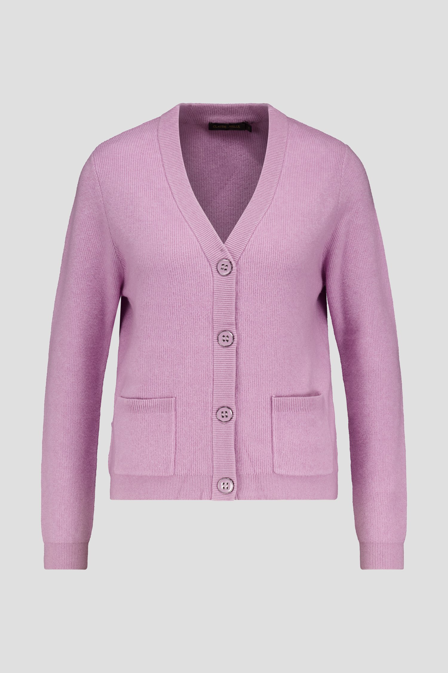 Cardigan violet clair avec laine de Claude Arielle pour Femmes