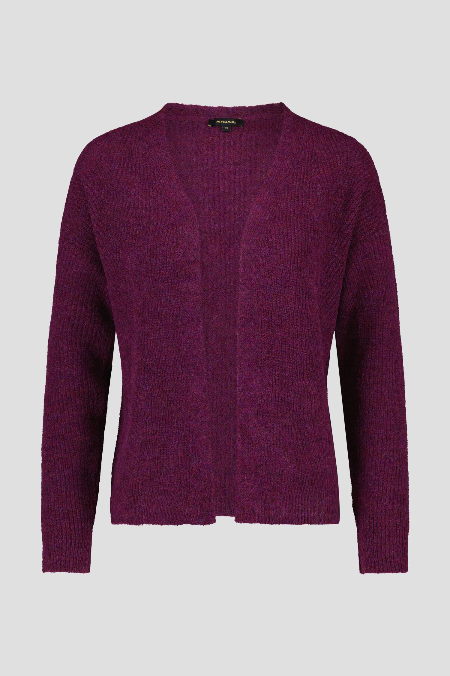 Cardigan violet foncé, avec laine de More & More pour Femmes