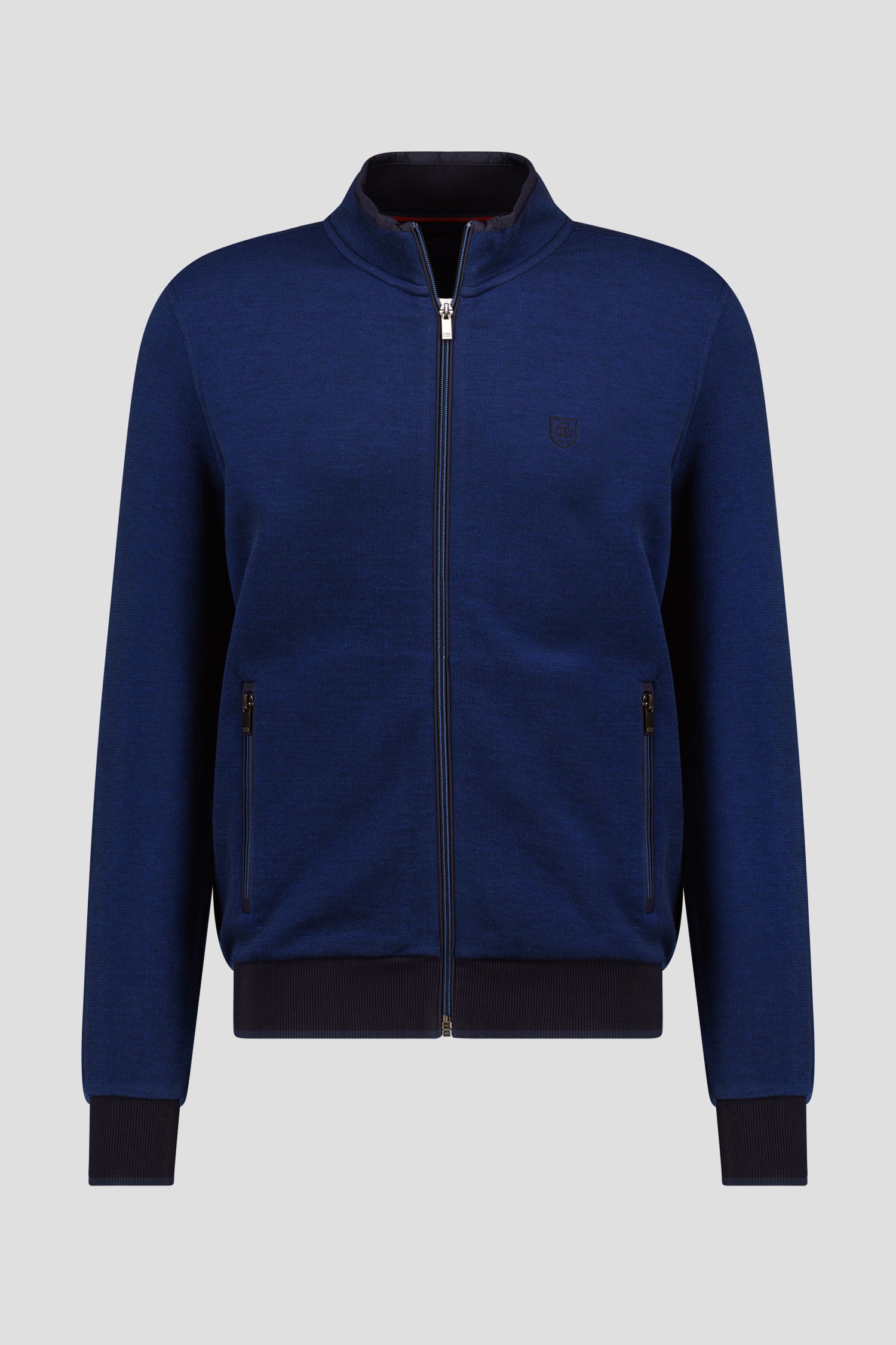 Cardigan zippé bleu foncé de Dansaert Blue pour Hommes