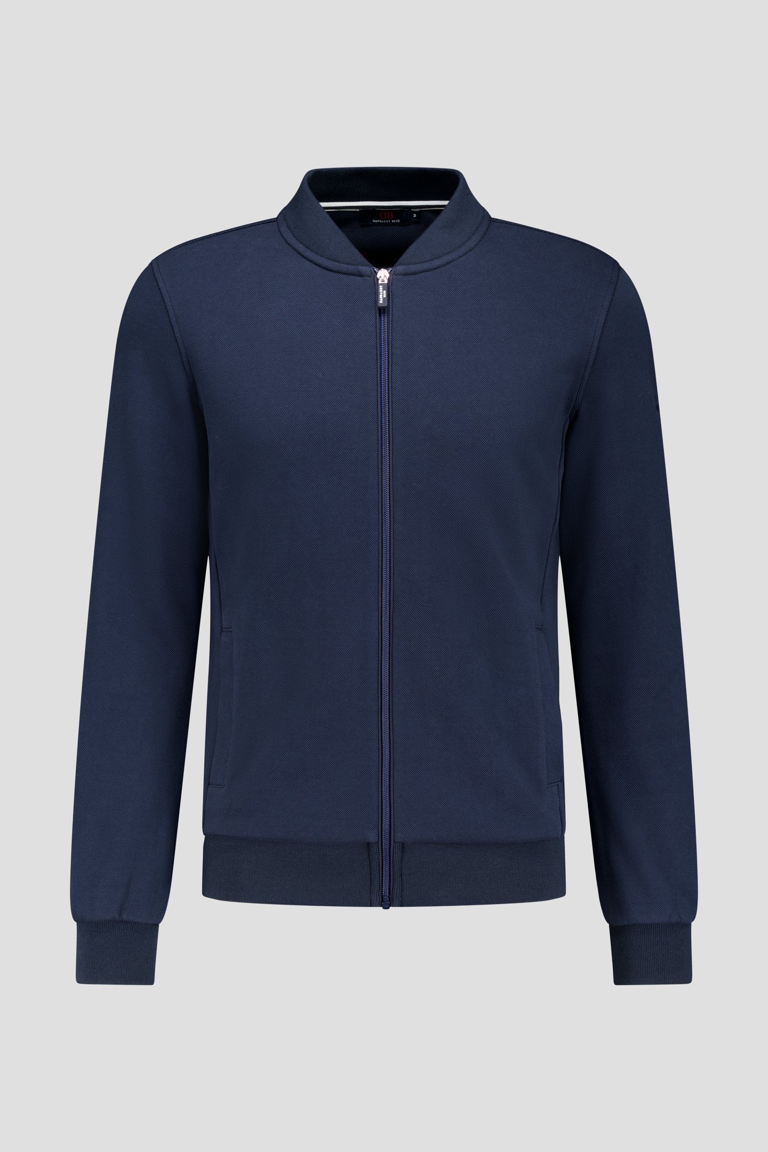 Cardigan zippé en mélange bleu foncé de Dansaert Blue pour Hommes