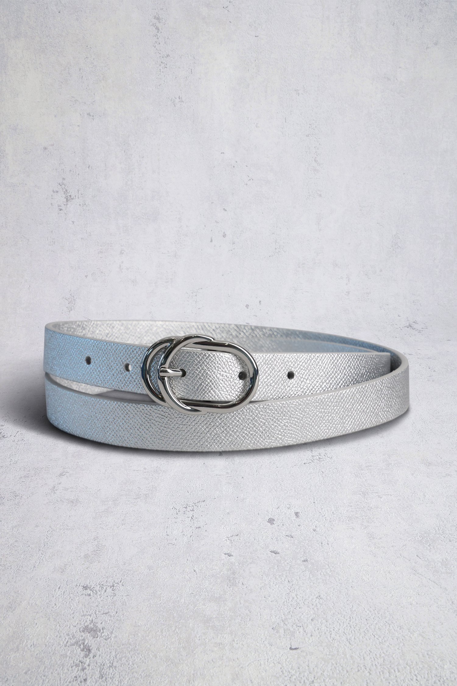 Le devant de Ceinture argentée avec boucle de Libelle pour Femmes