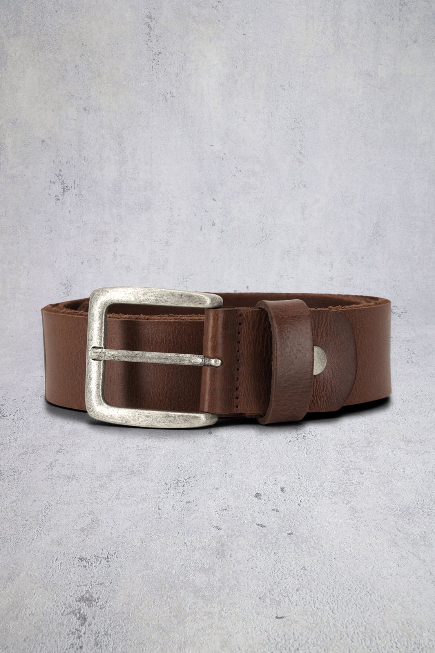 Photo produit 1 de  Ceinture en cuir cognac avec boucle de Only & Sons pour Hommes