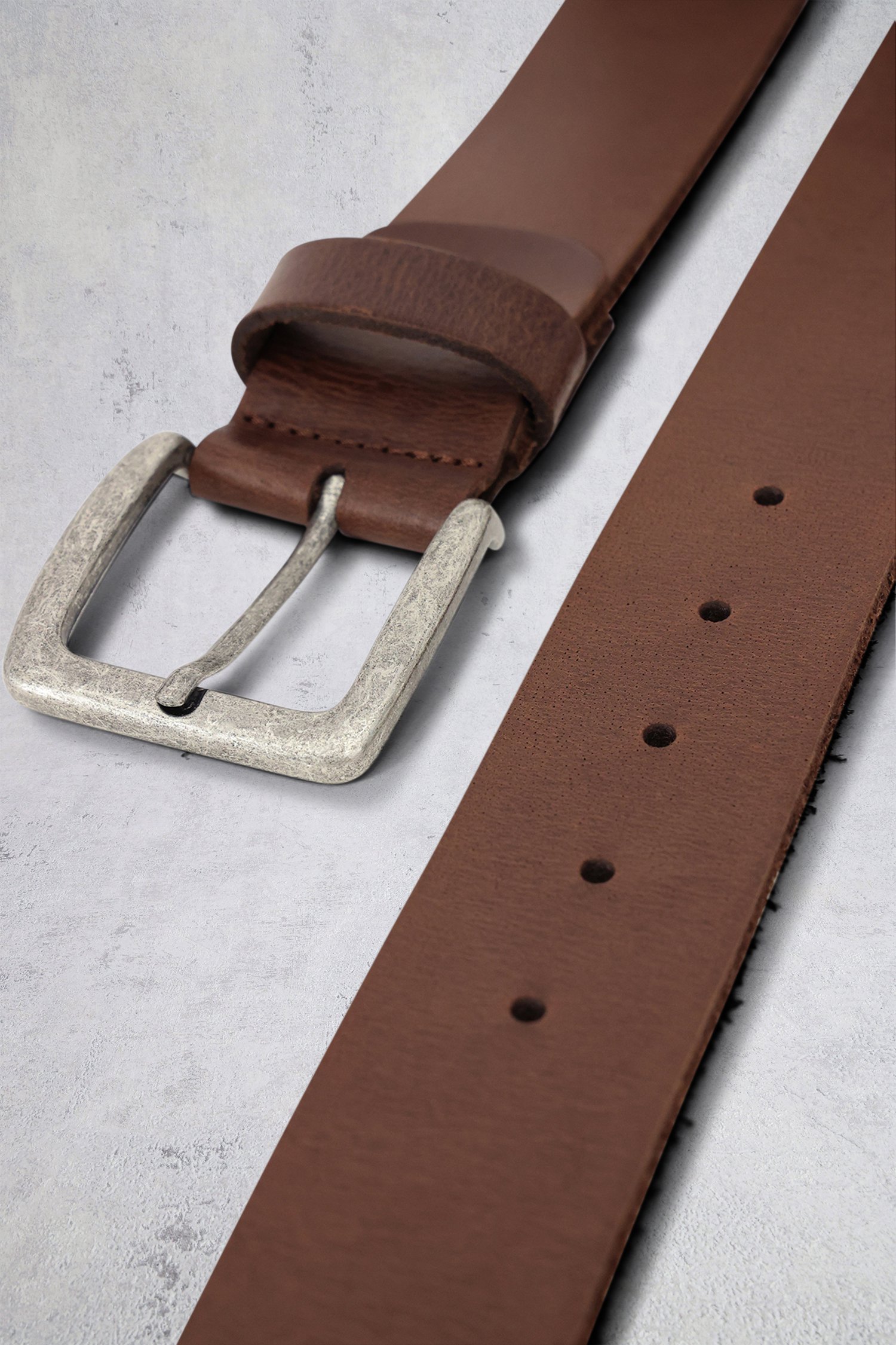 Photo produit 2 de  Ceinture en cuir cognac avec boucle de Only & Sons pour Hommes