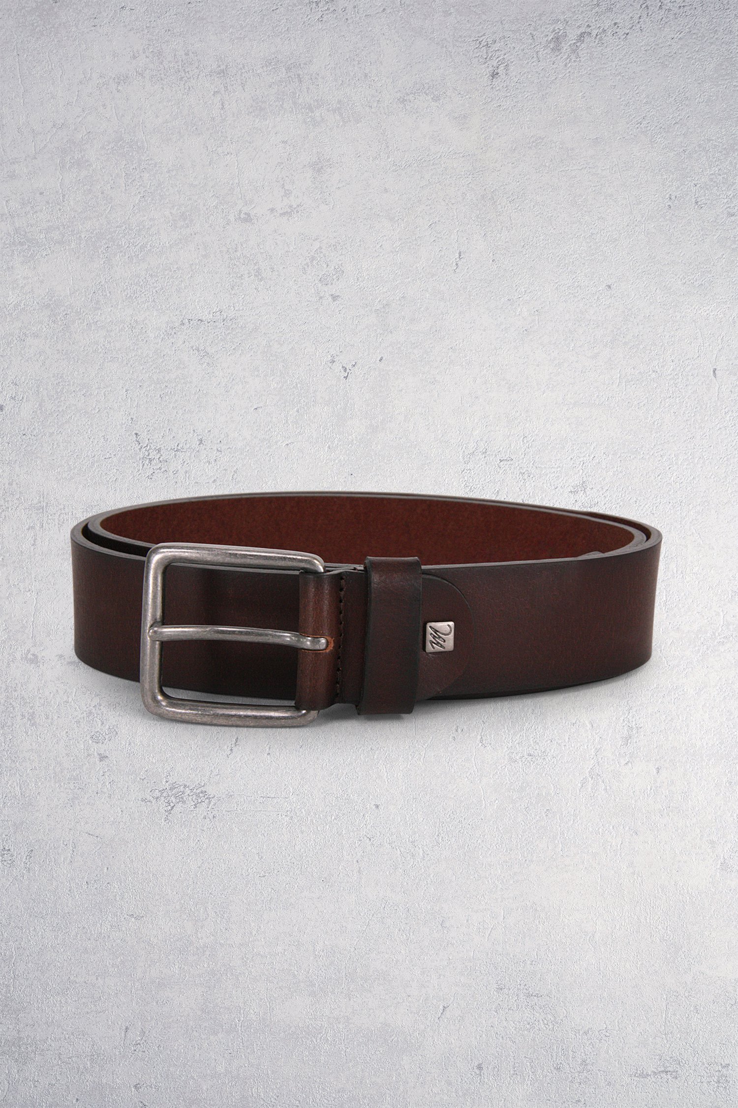 Le devant de Ceinture en cuir marron de Michaelis pour Hommes