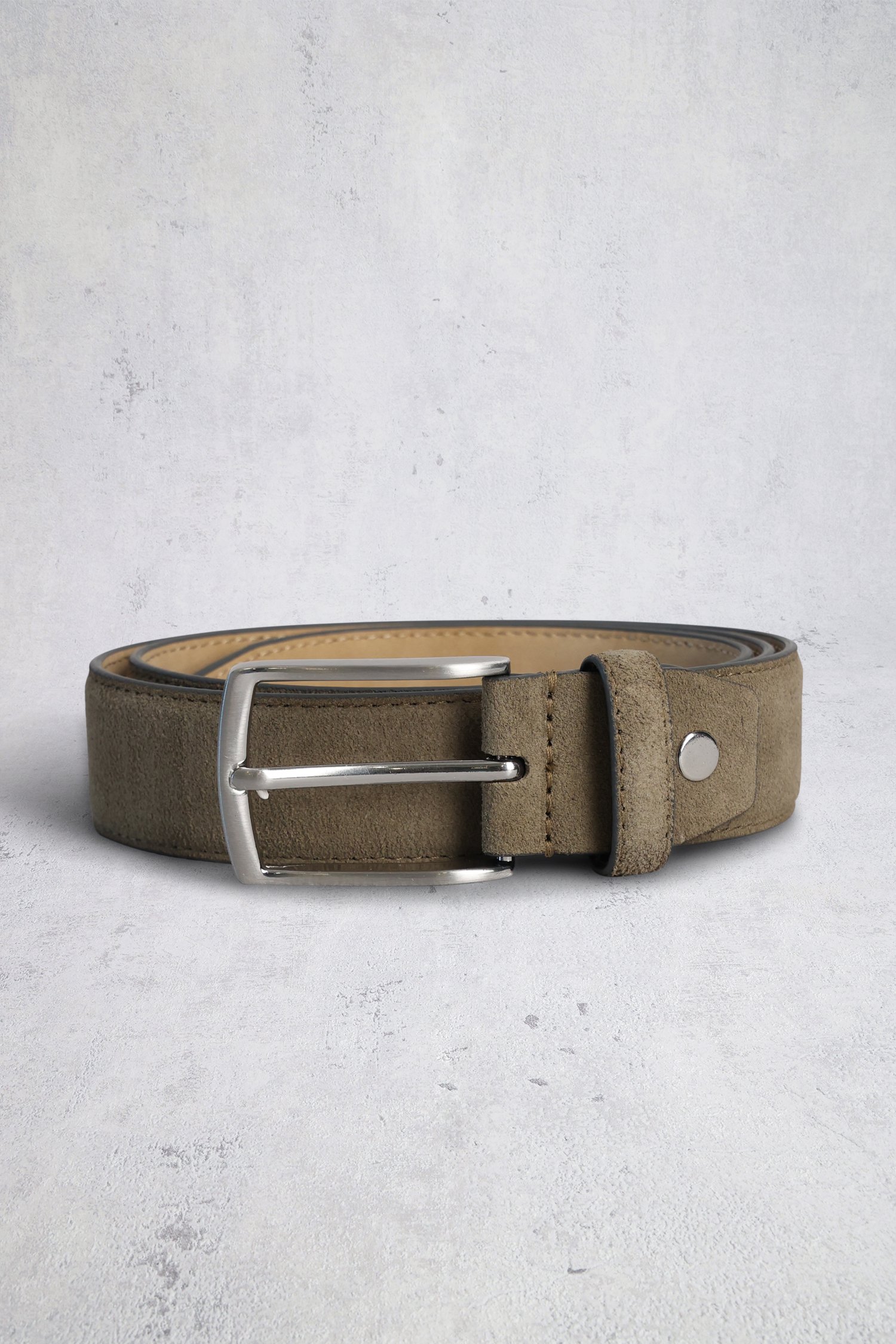 Le devant de Ceinture en cuir taupe de Liberty Island pour Hommes