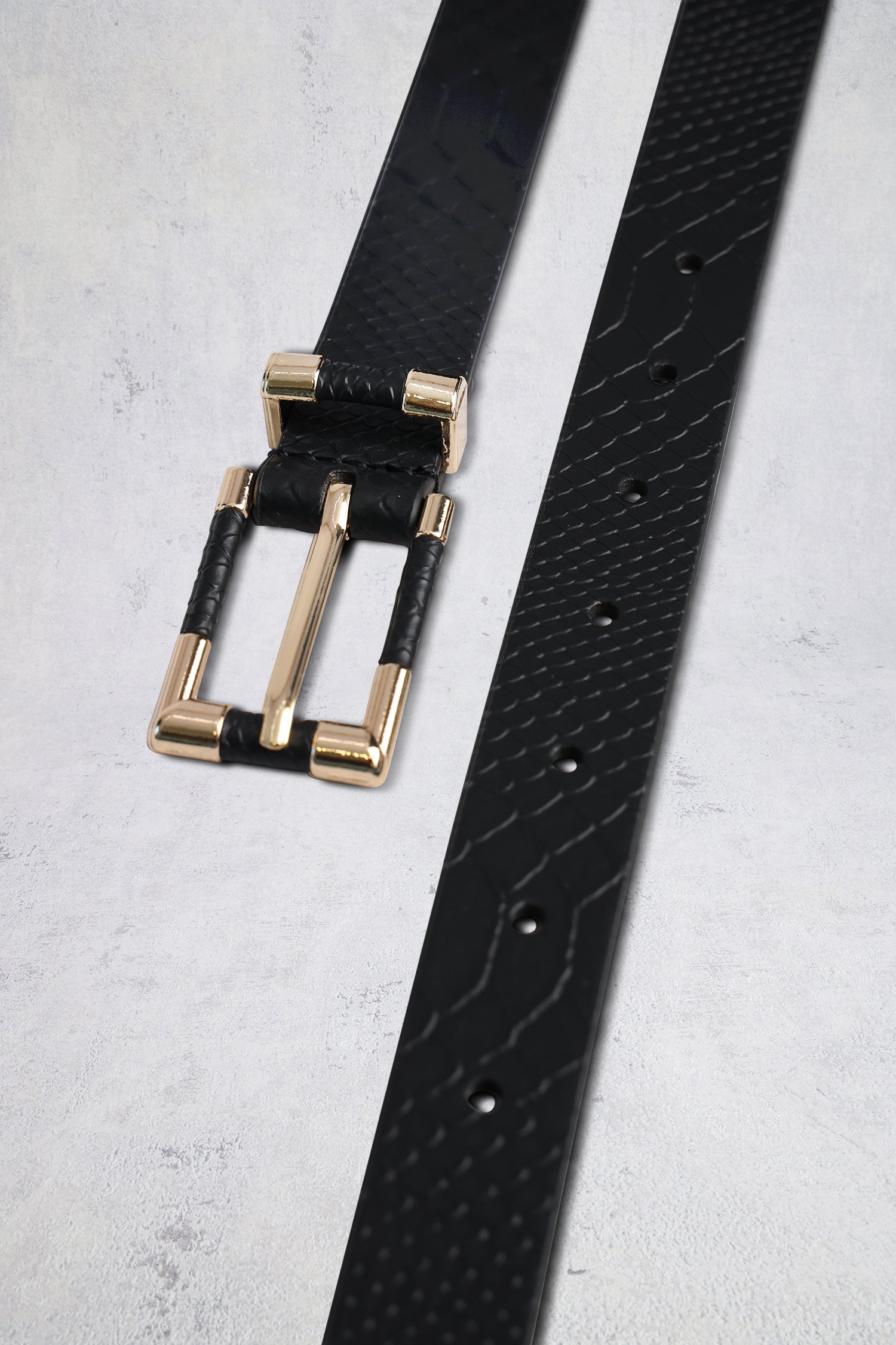 Photo produit 1 de Ceinture noire à motif serpent de Liberty Island pour Femmes