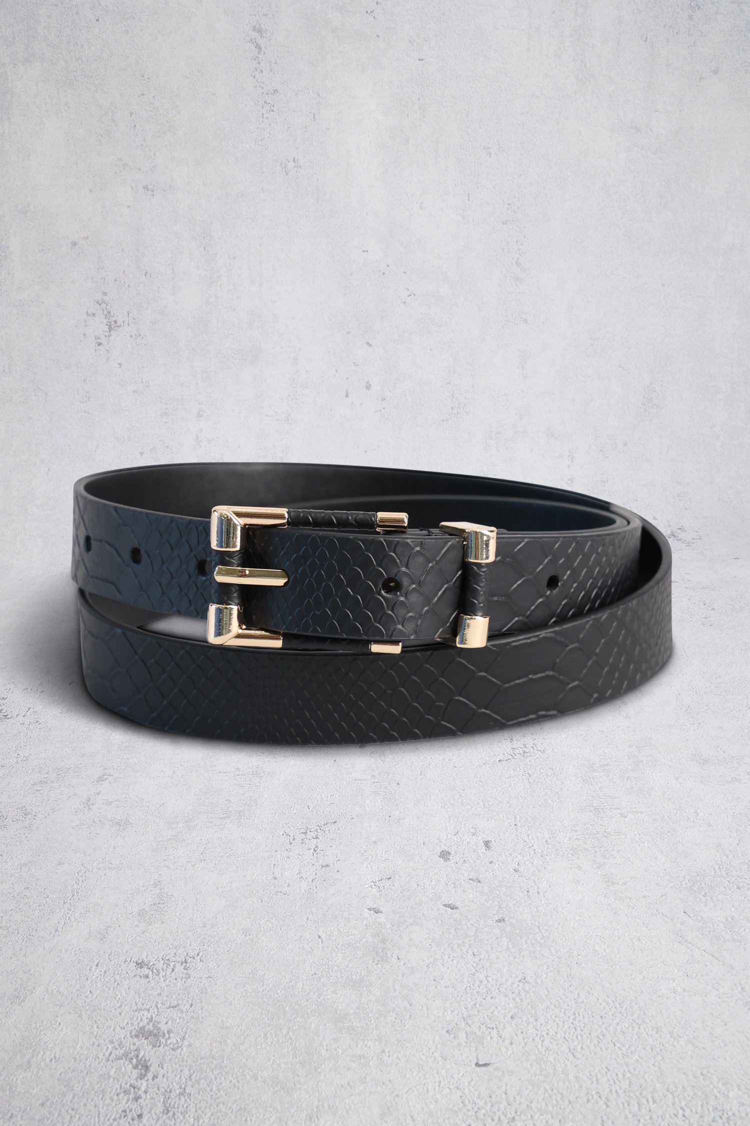 Le devant de Ceinture noire à motif serpent de Liberty Island pour Femmes