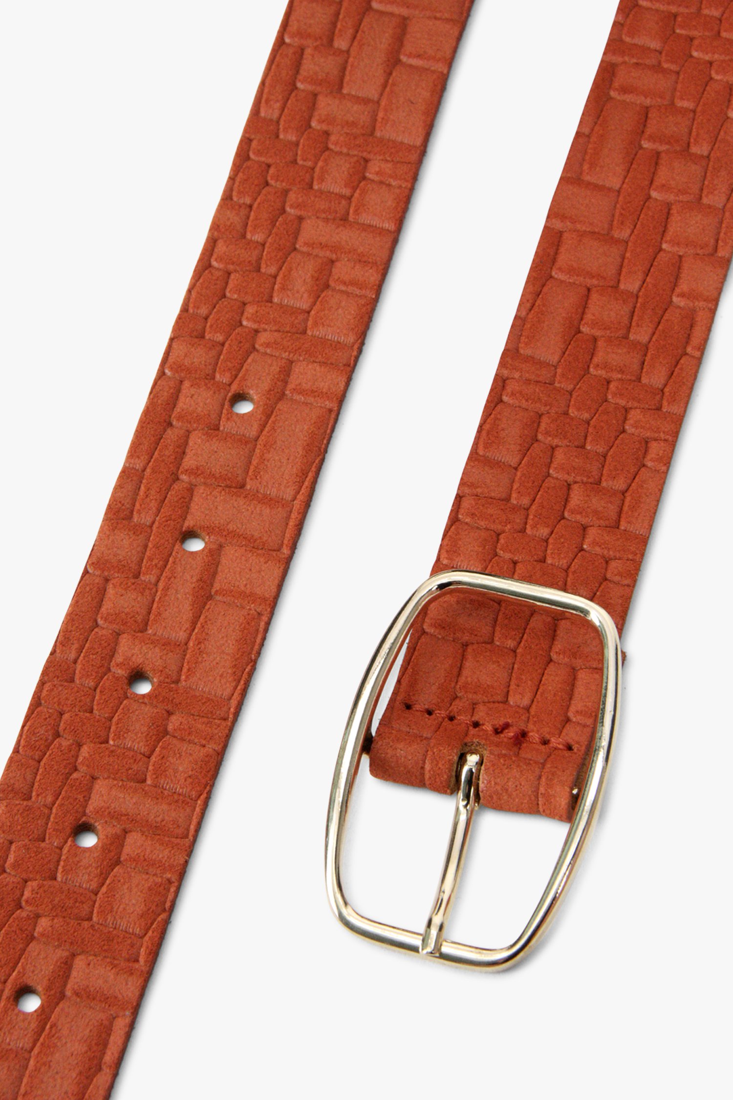 Ceinture orange à relief de Liberty Island pour Femmes