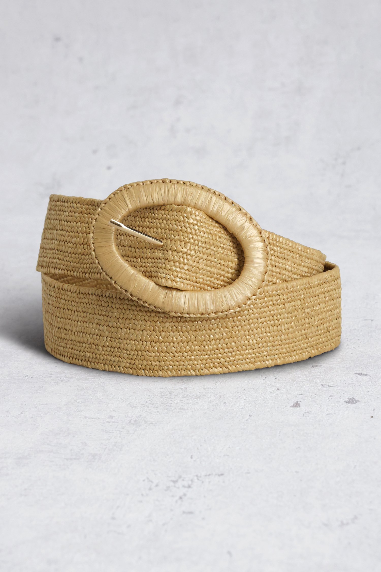 Le devant de Ceinture tressée beige de Liberty Island pour Femmes