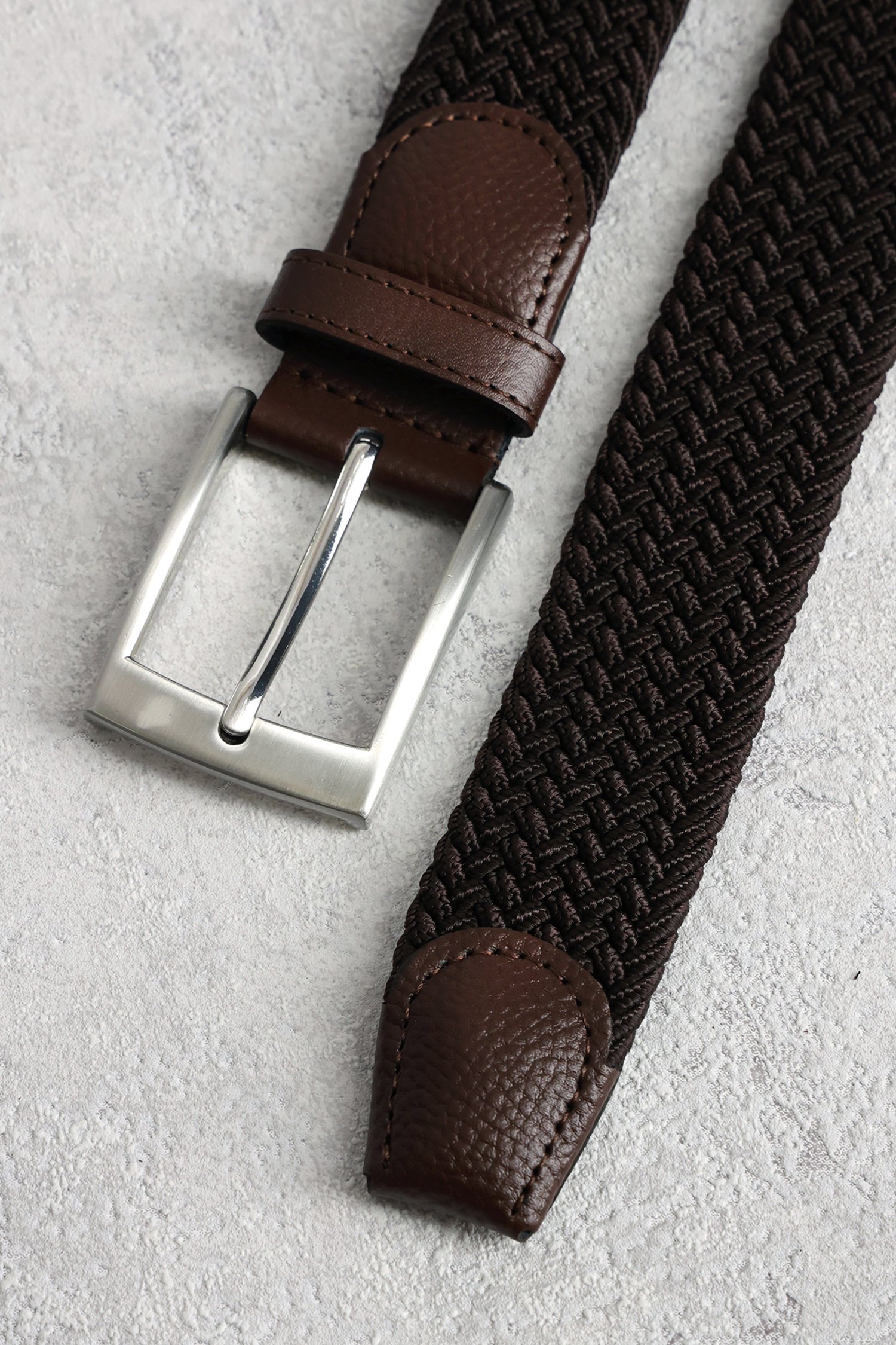 Photo produit 1 de Ceinture tressée brune de Liberty Island pour Hommes