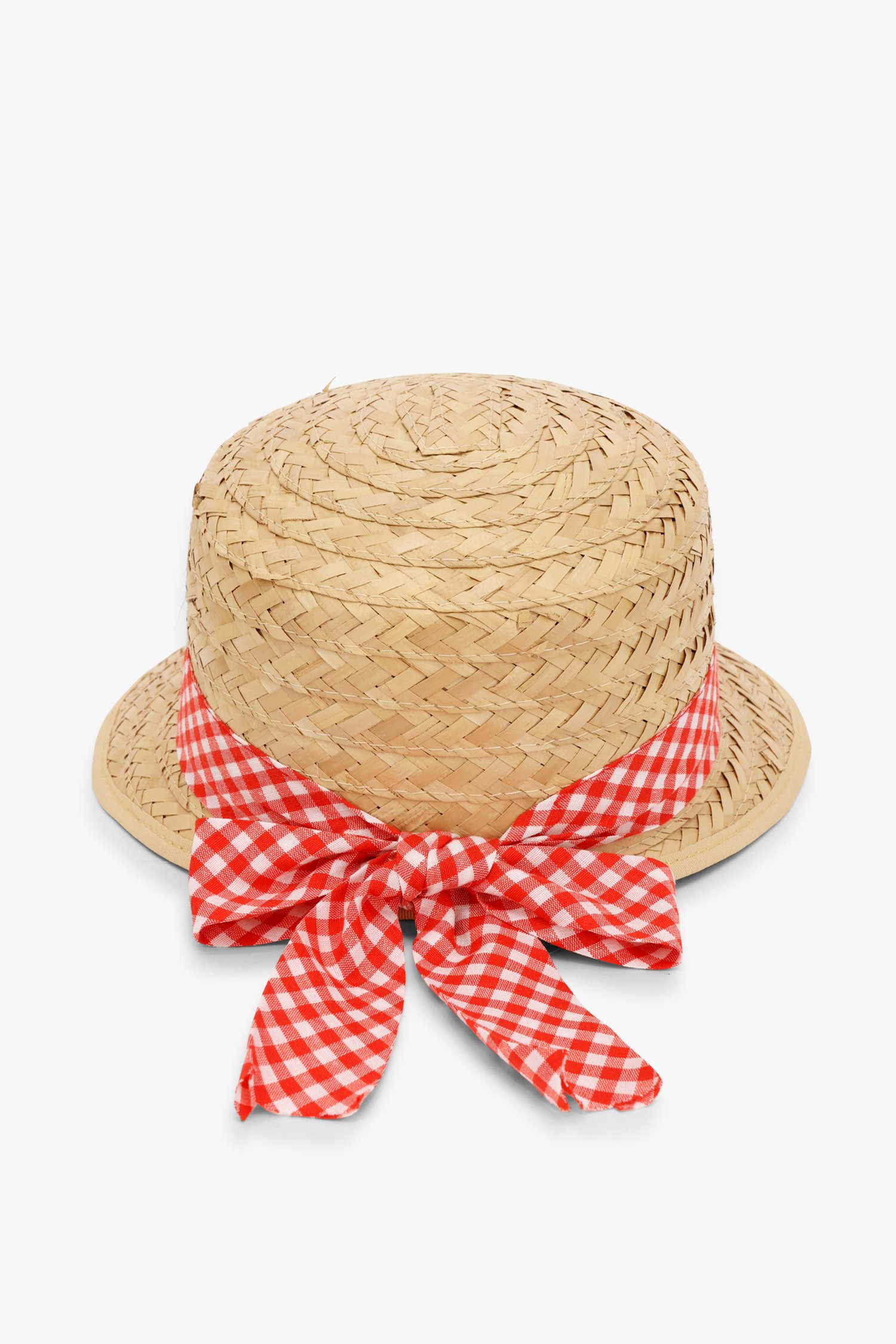 Chapeau tissé avec détails à carreaux de Modeno pour Femmes