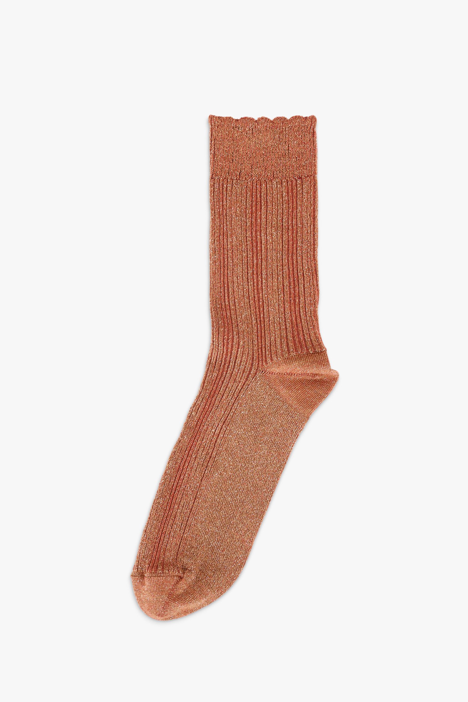 Photo produit 1 de Chaussettes à paillettes marron rouille de MP Denmark pour Femmes