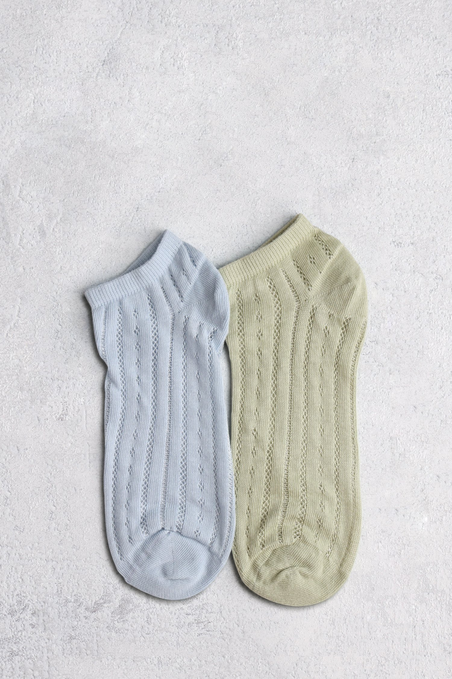 Chaussettes bleu-vert ajourées - 2 paires de Camano pour Femmes