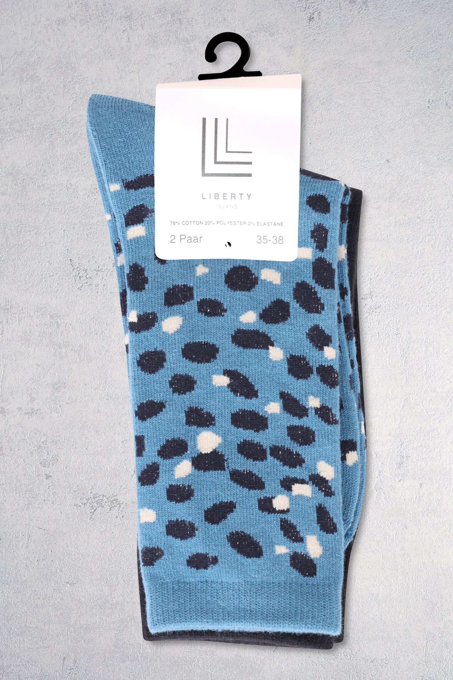 Le dos de chaussettes bleues - 2 paires de Liberty Island pour Femmes