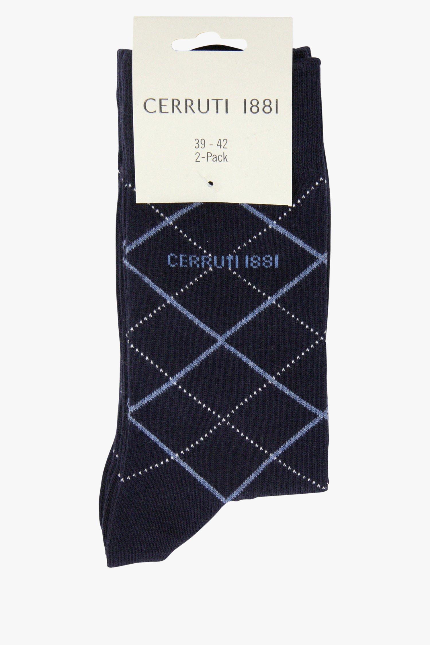 Chaussettes bleues à losanges - 2 paires de Cerruti 1881 pour Hommes