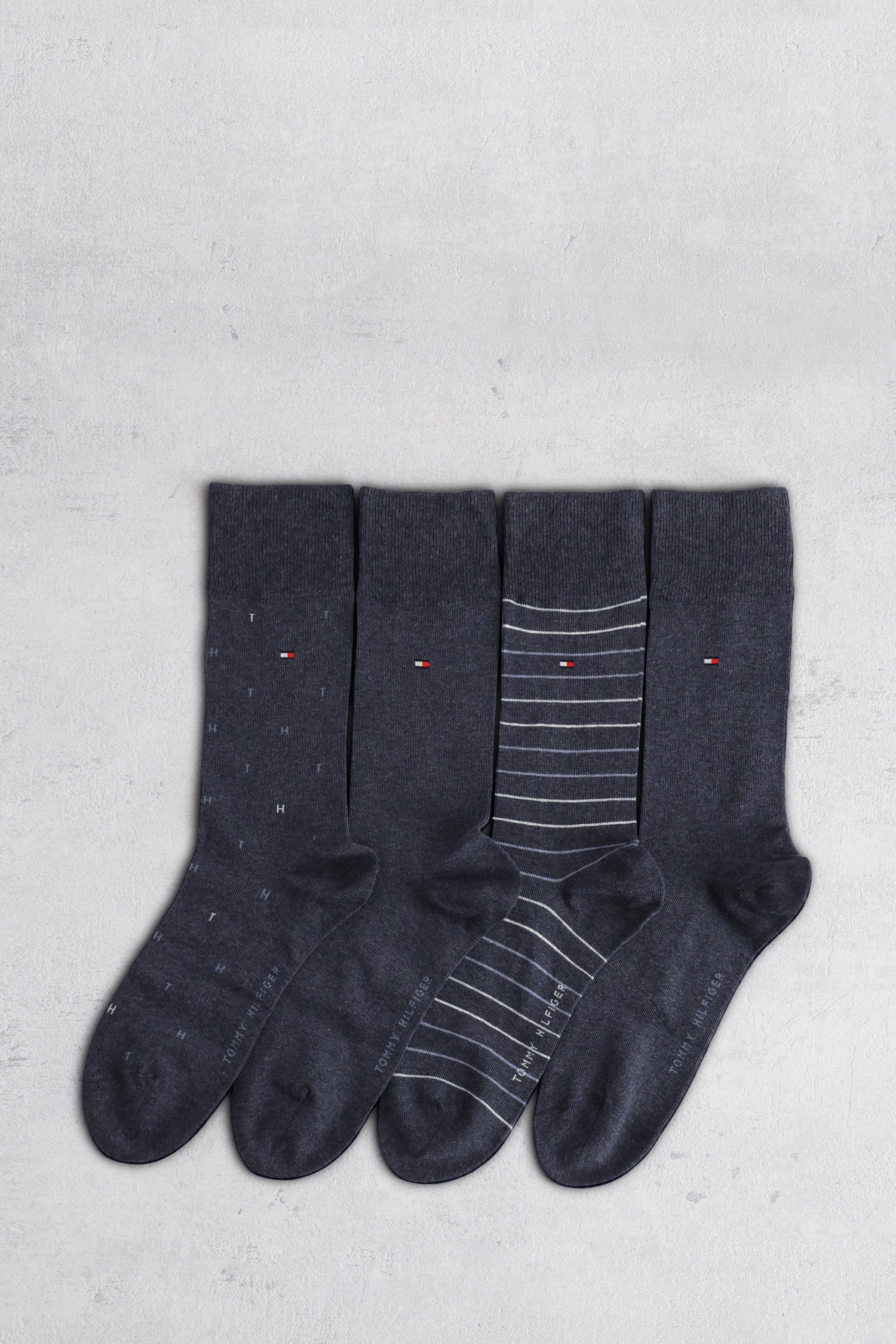 Le devant de Chaussettes bleues – lot de 4 paires de Tommy Hilfiger pour Hommes